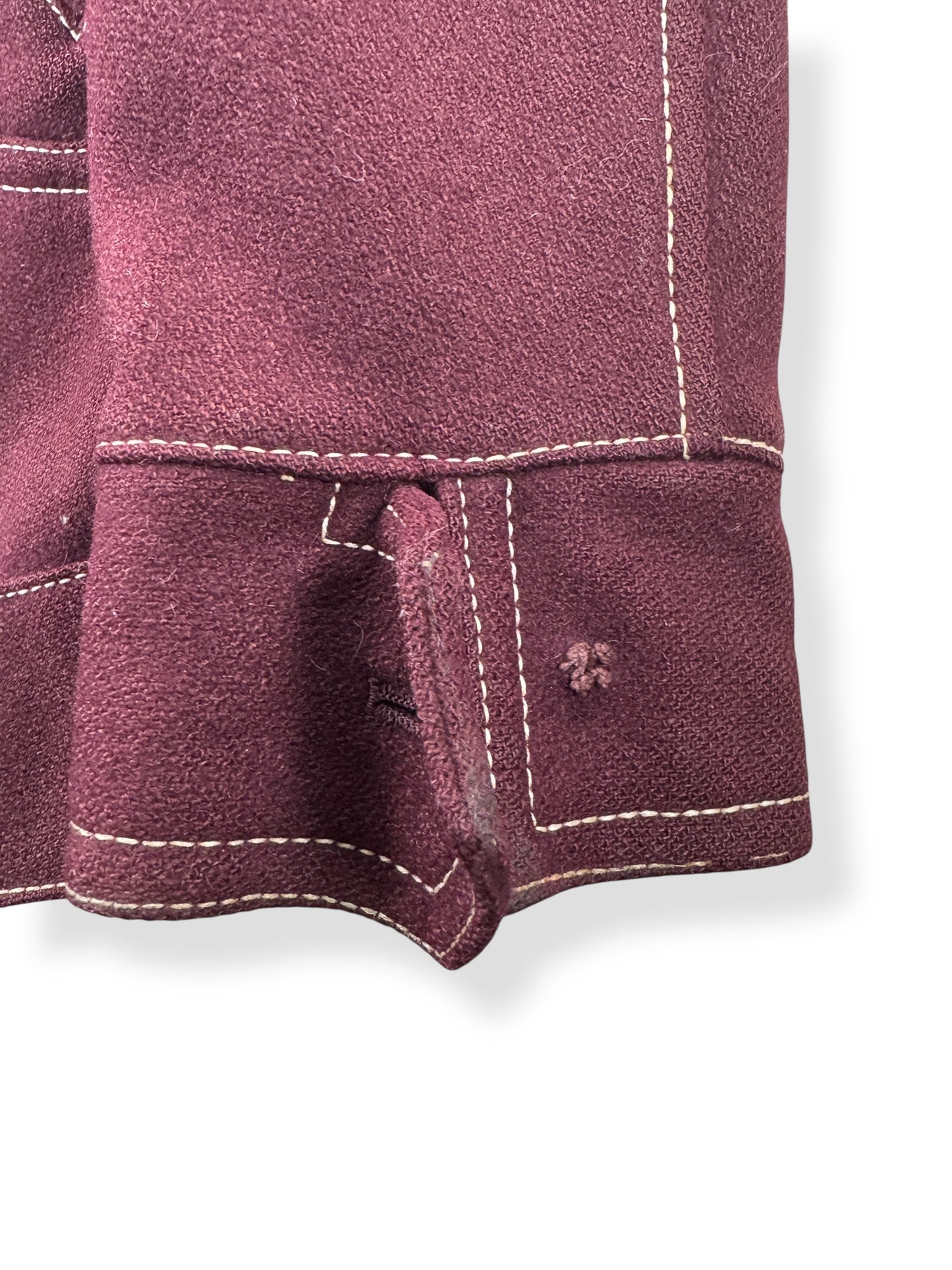 Missing Button on Vintage 50s Wool Ricky Jacket SZ S