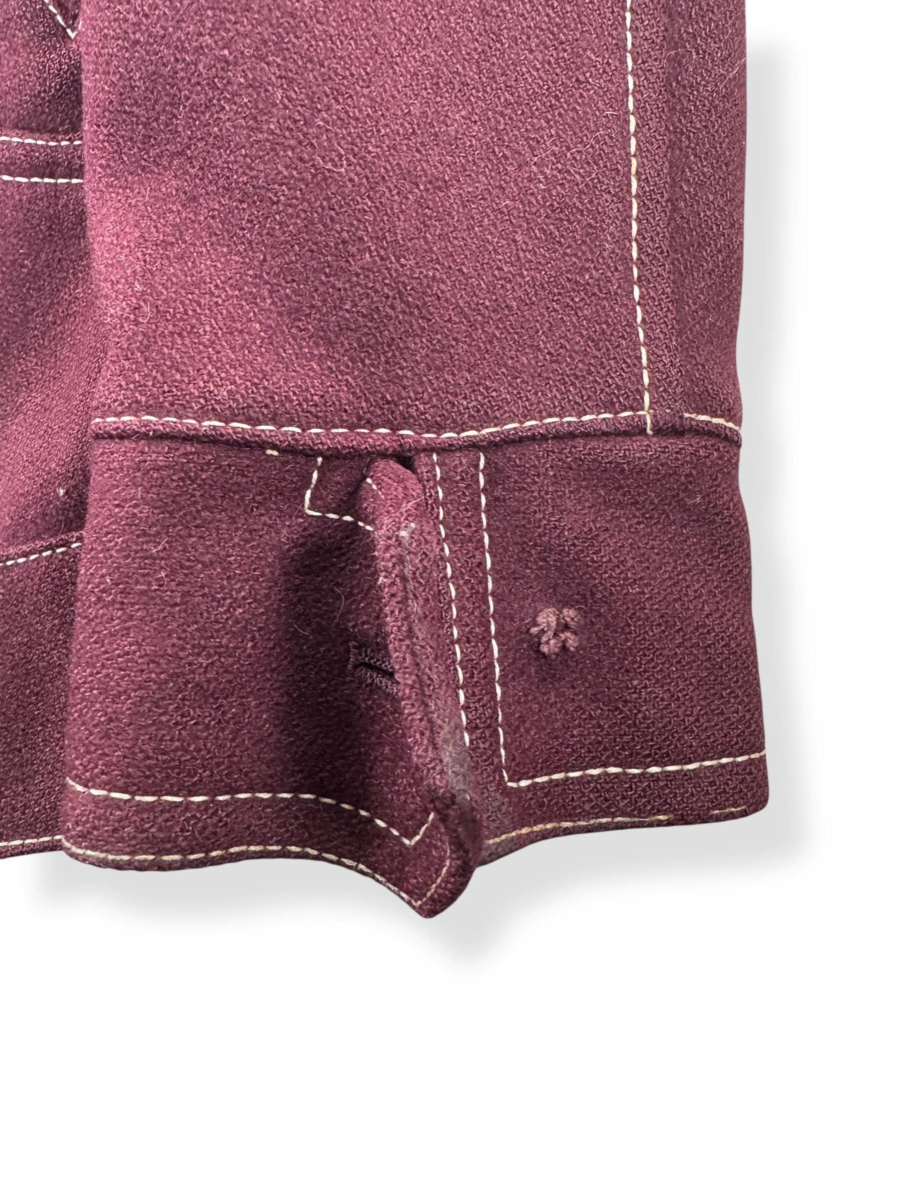 Missing Button on Vintage 50s Wool Ricky Jacket SZ S