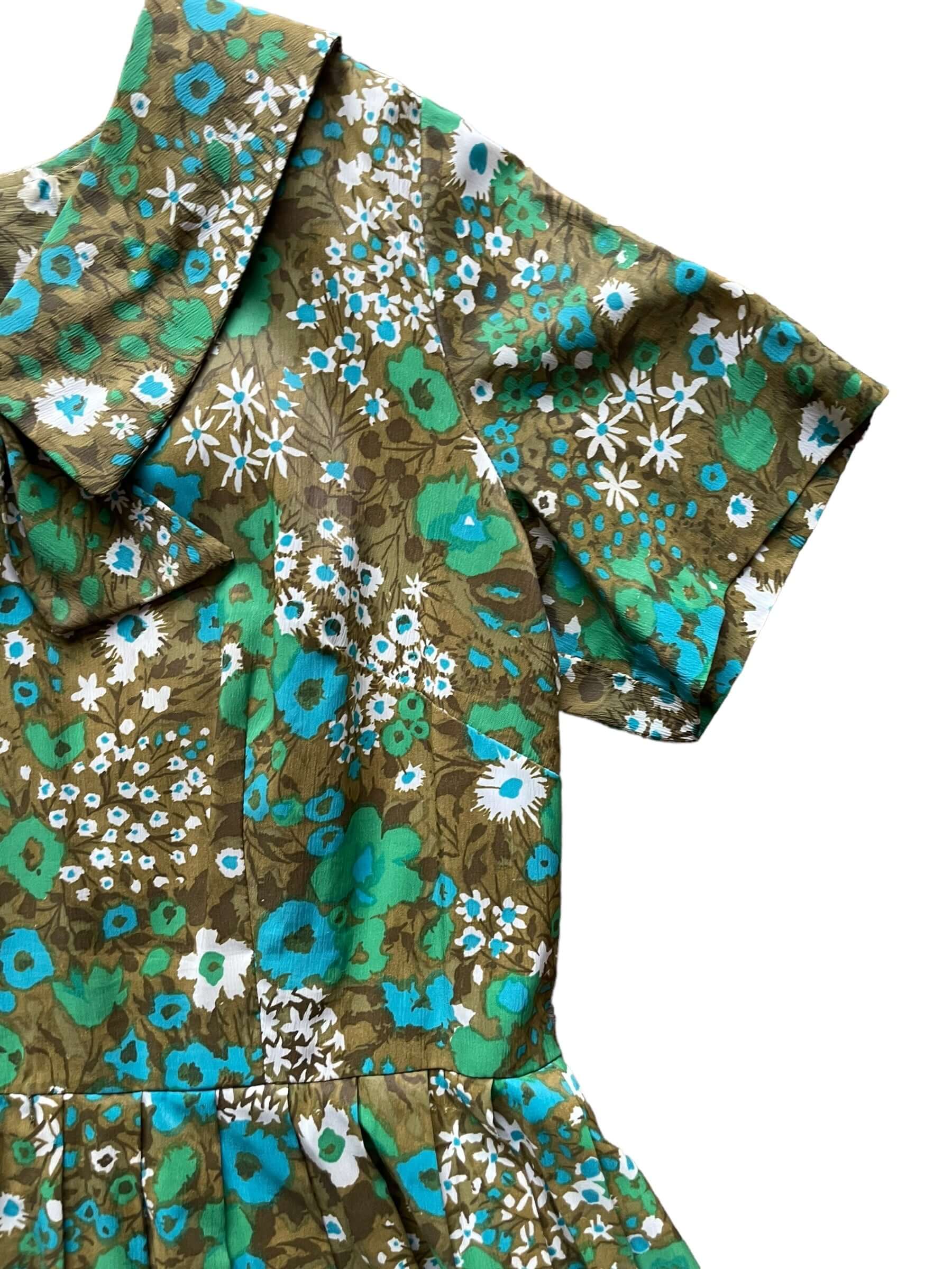1960s Green Floral Babydoll Dress L The Barn Owl Vintage Goods 1960s Green Floral Babydoll Dress L The Barn Owl Vintage Goods