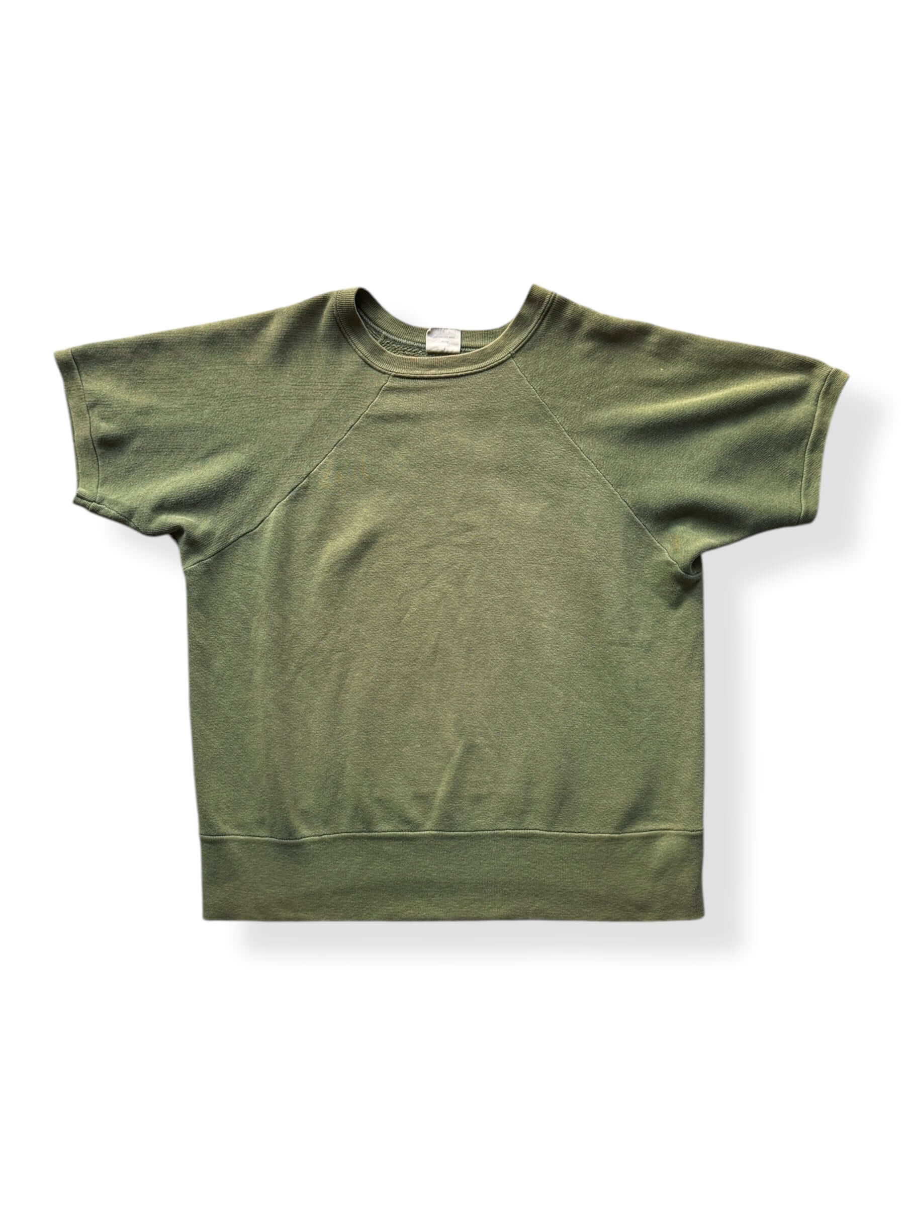Front of Vintage Brent Olive Green Short Sleeve Crewneck SZ L