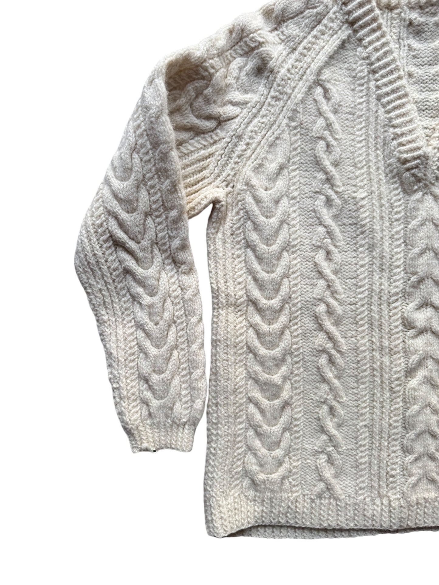 1960s Handknit Wool Sweater M