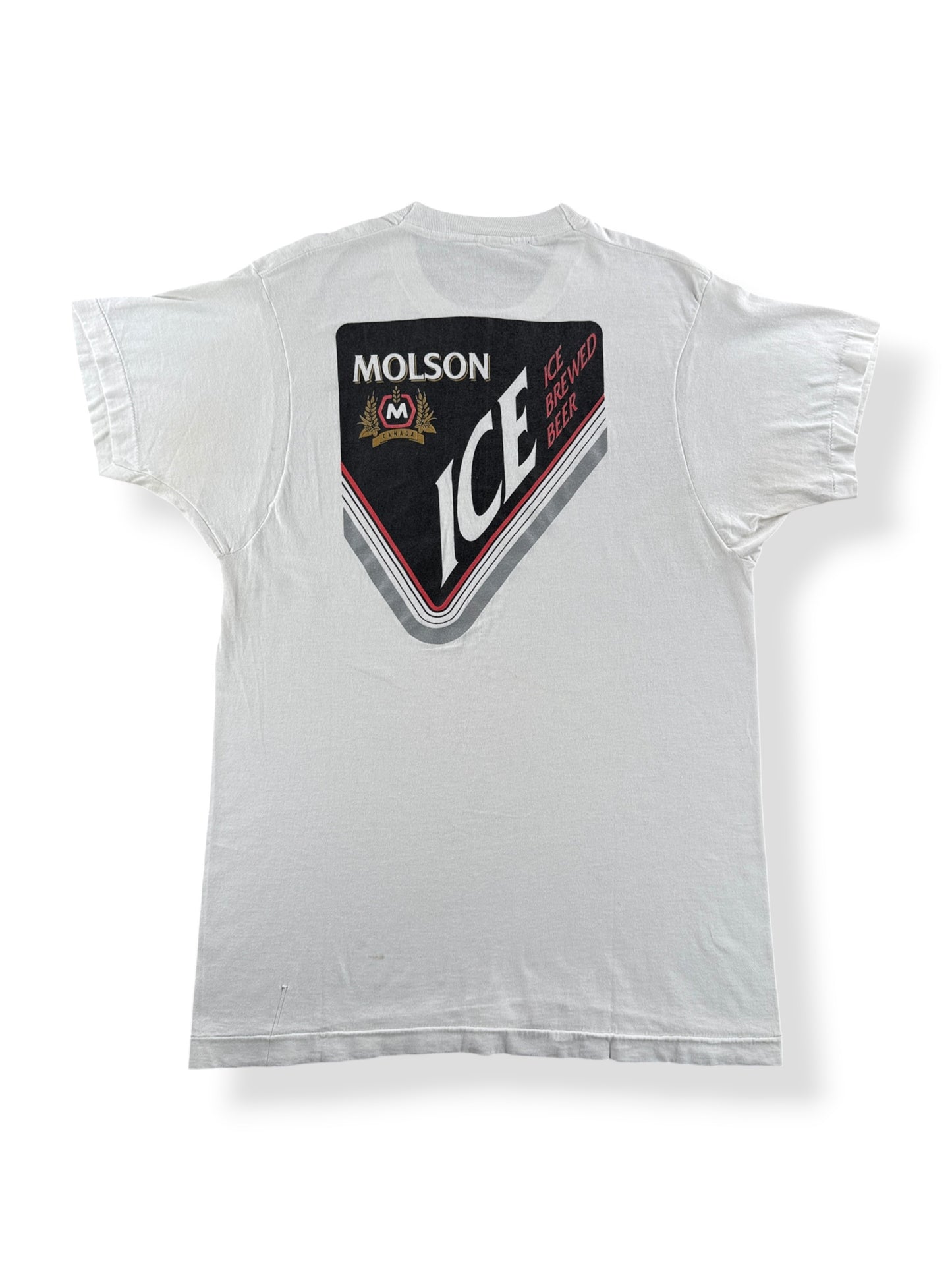 Back of Vintage Molson Ice Tee SZ M