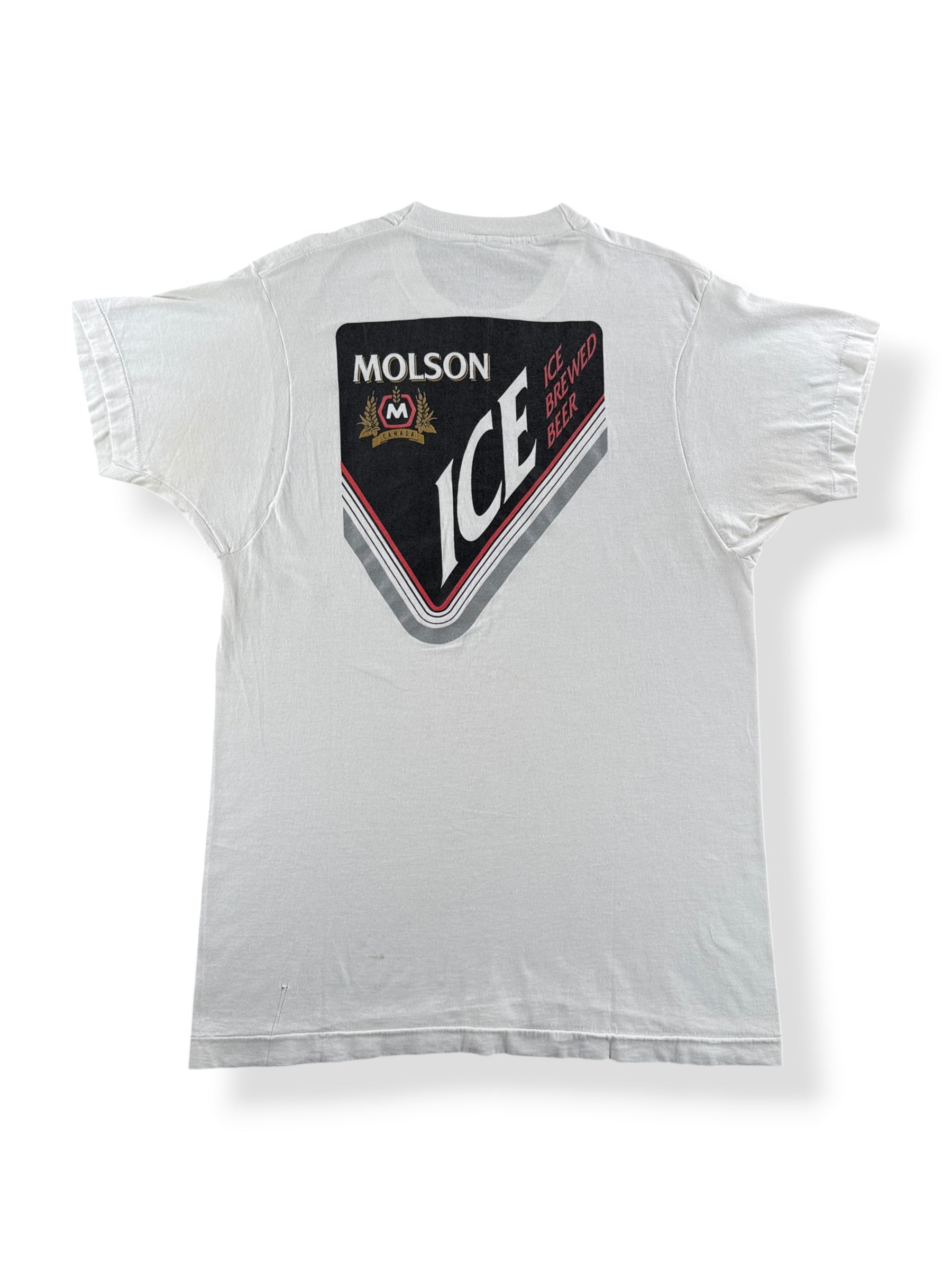 Back of Vintage Molson Ice Tee SZ M