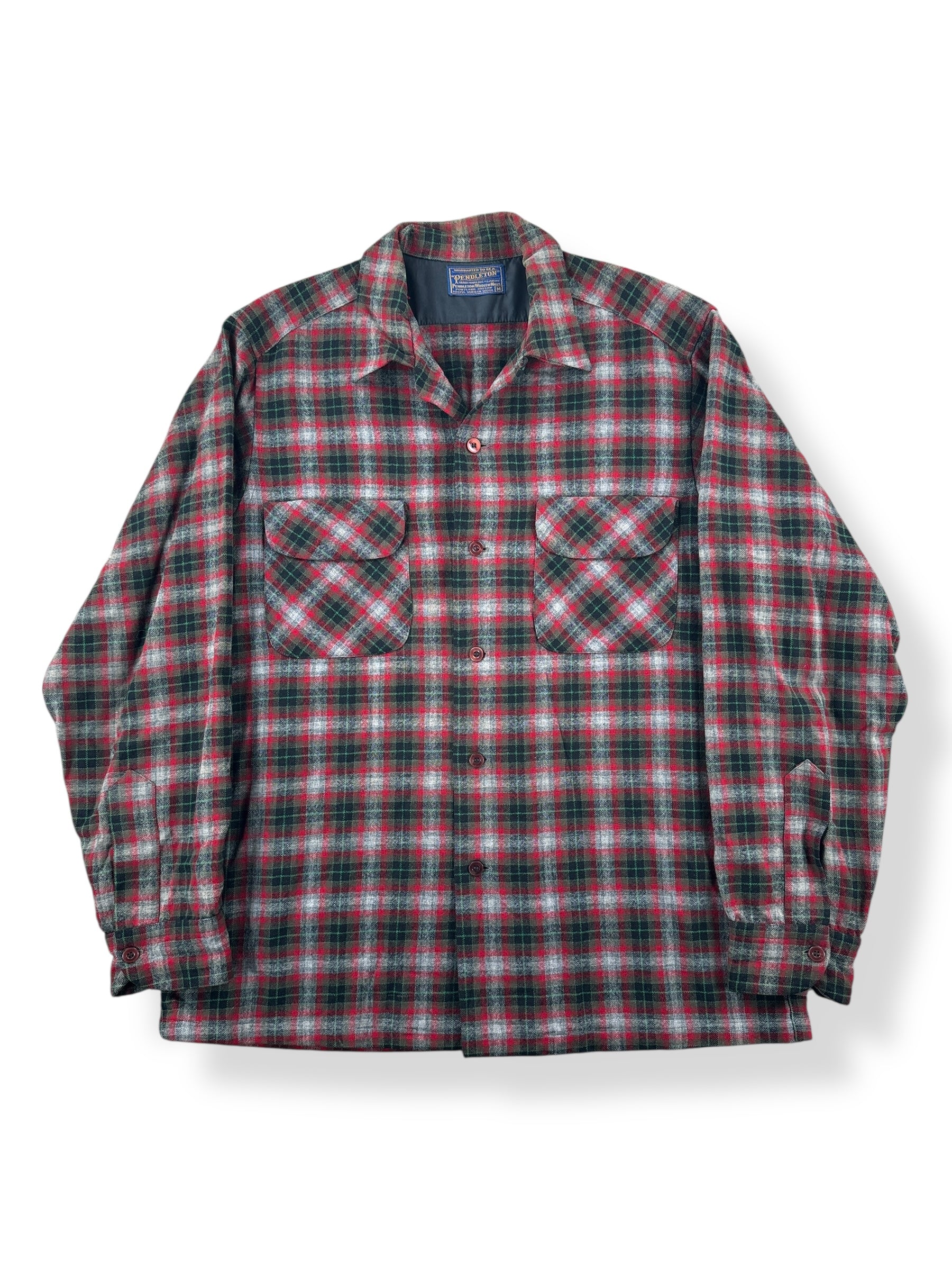 Front of Vintage 50s Era Pendleton Board Shirt SZ M