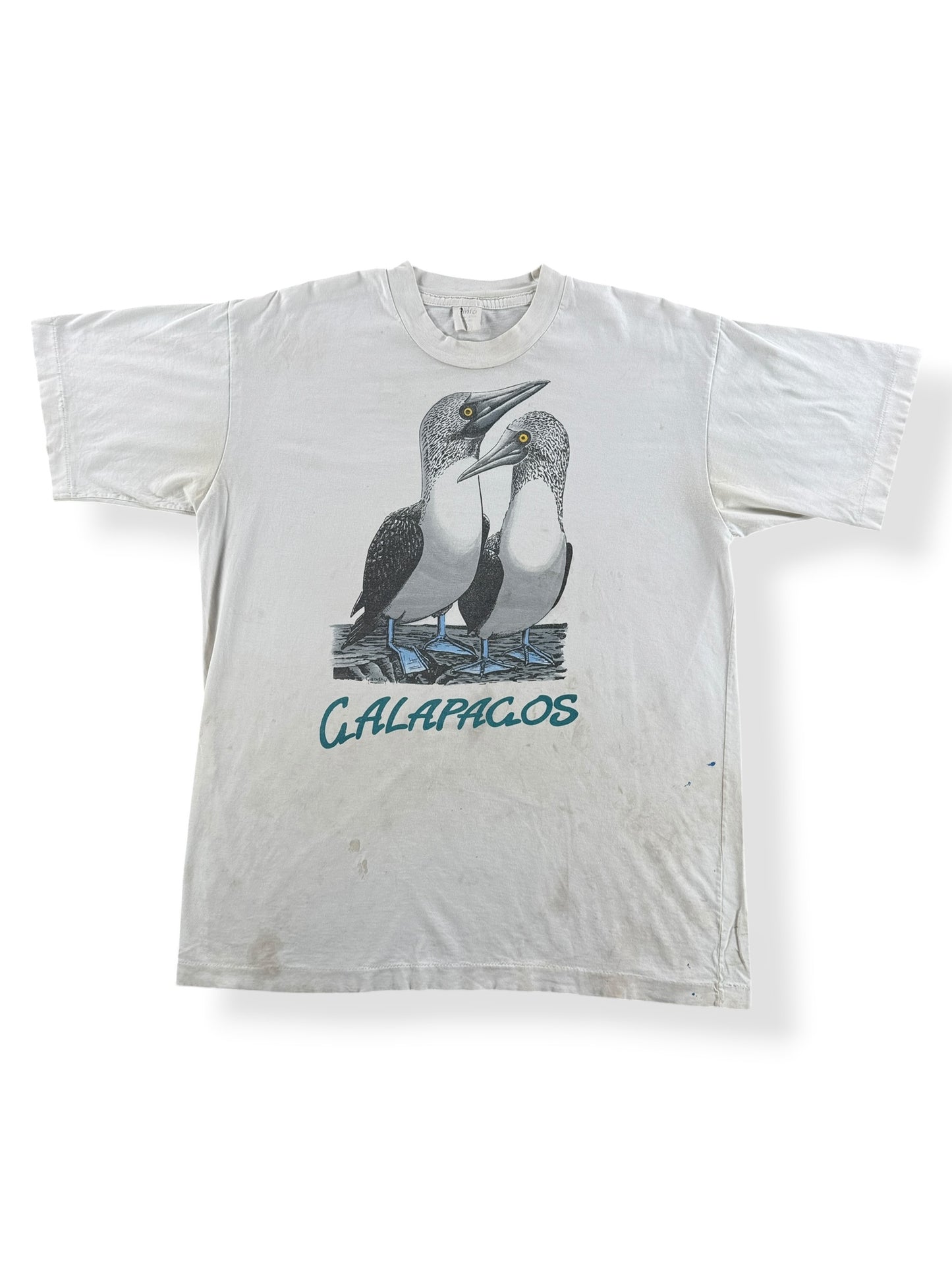 Front of Vintage Galapagos Bird Tee SZ L