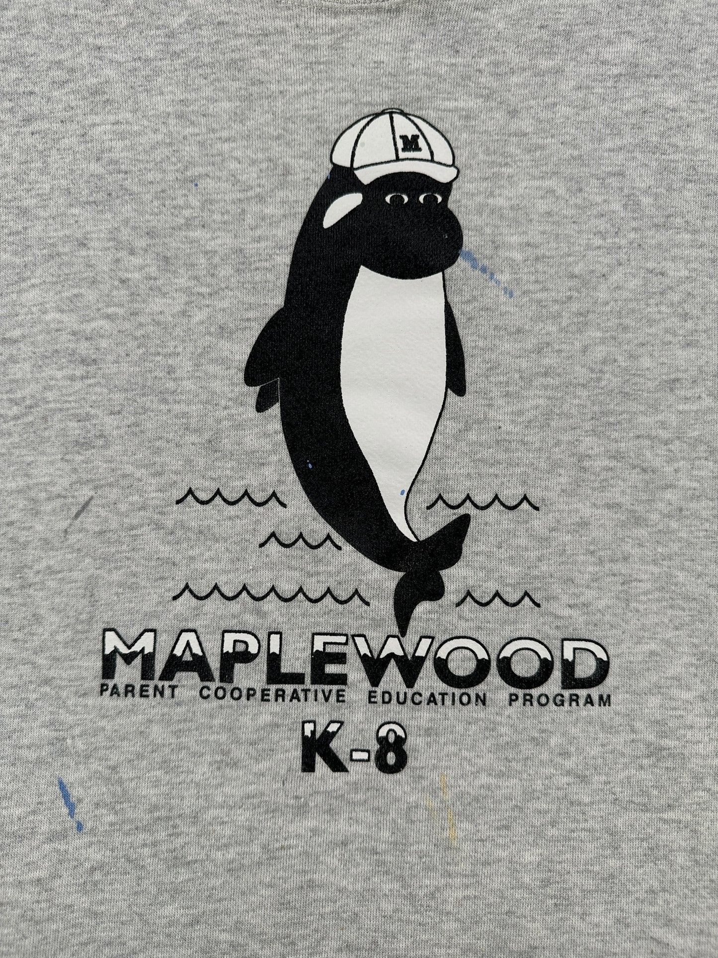 Front Graphic of Vintage Maplewood Swim Crewneck SZ XXL