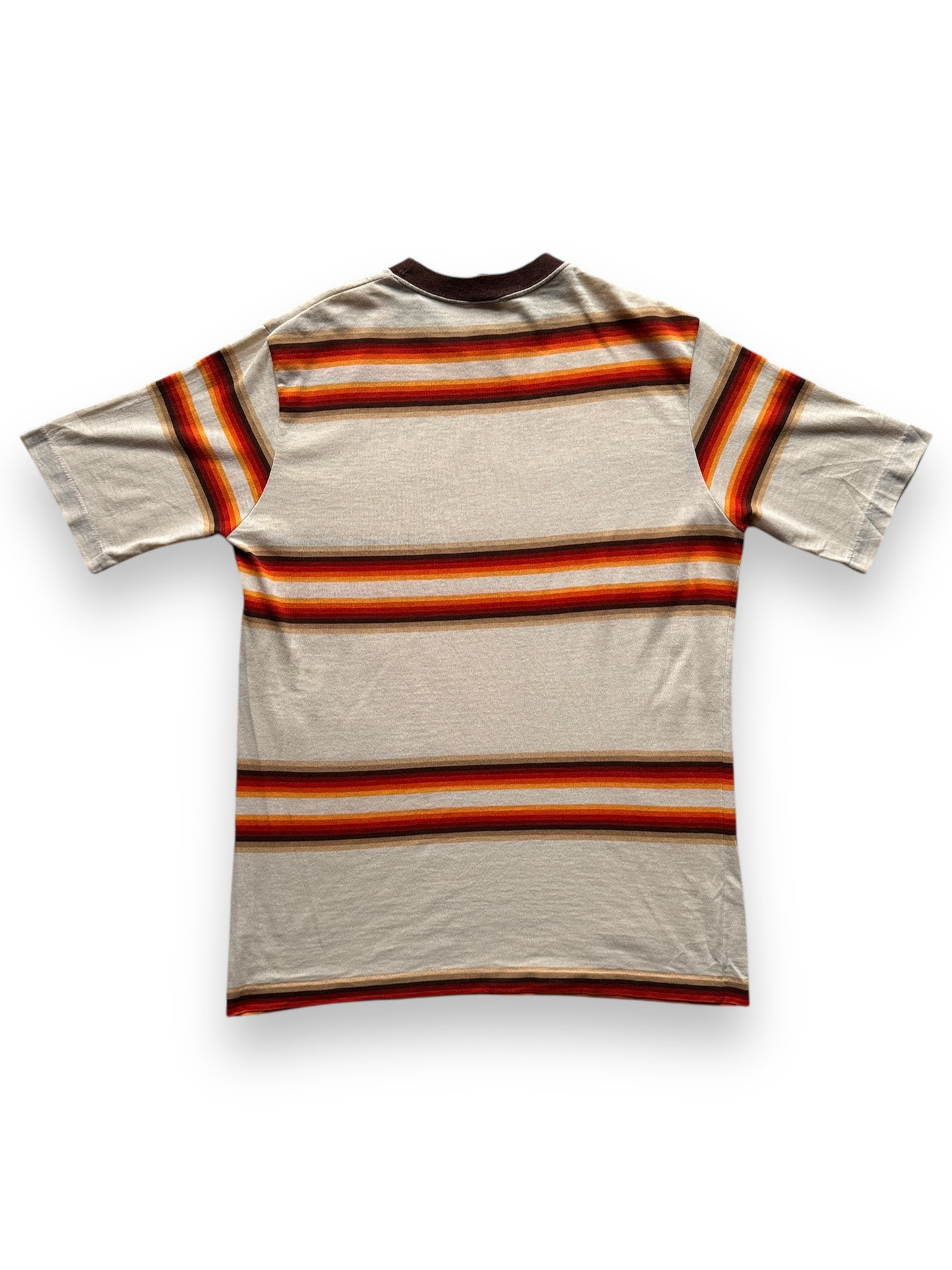 back of Vintage 70s Jantzen Striped Cotton Tee Size M