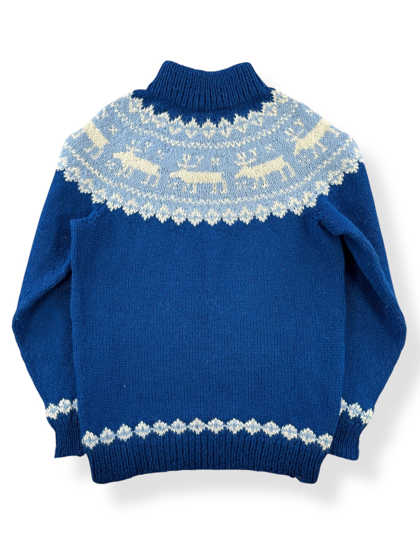 Back of Vintage Danish Reindeer Sweater SZ XS