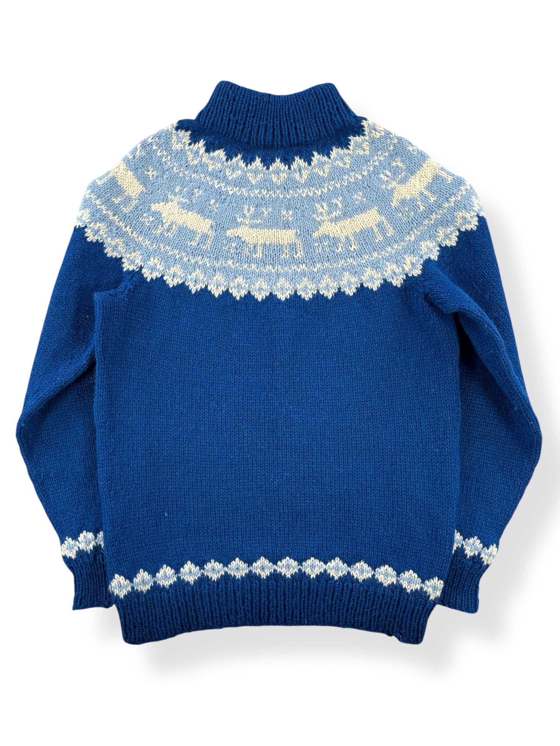 Back of Vintage Danish Reindeer Sweater SZ XS