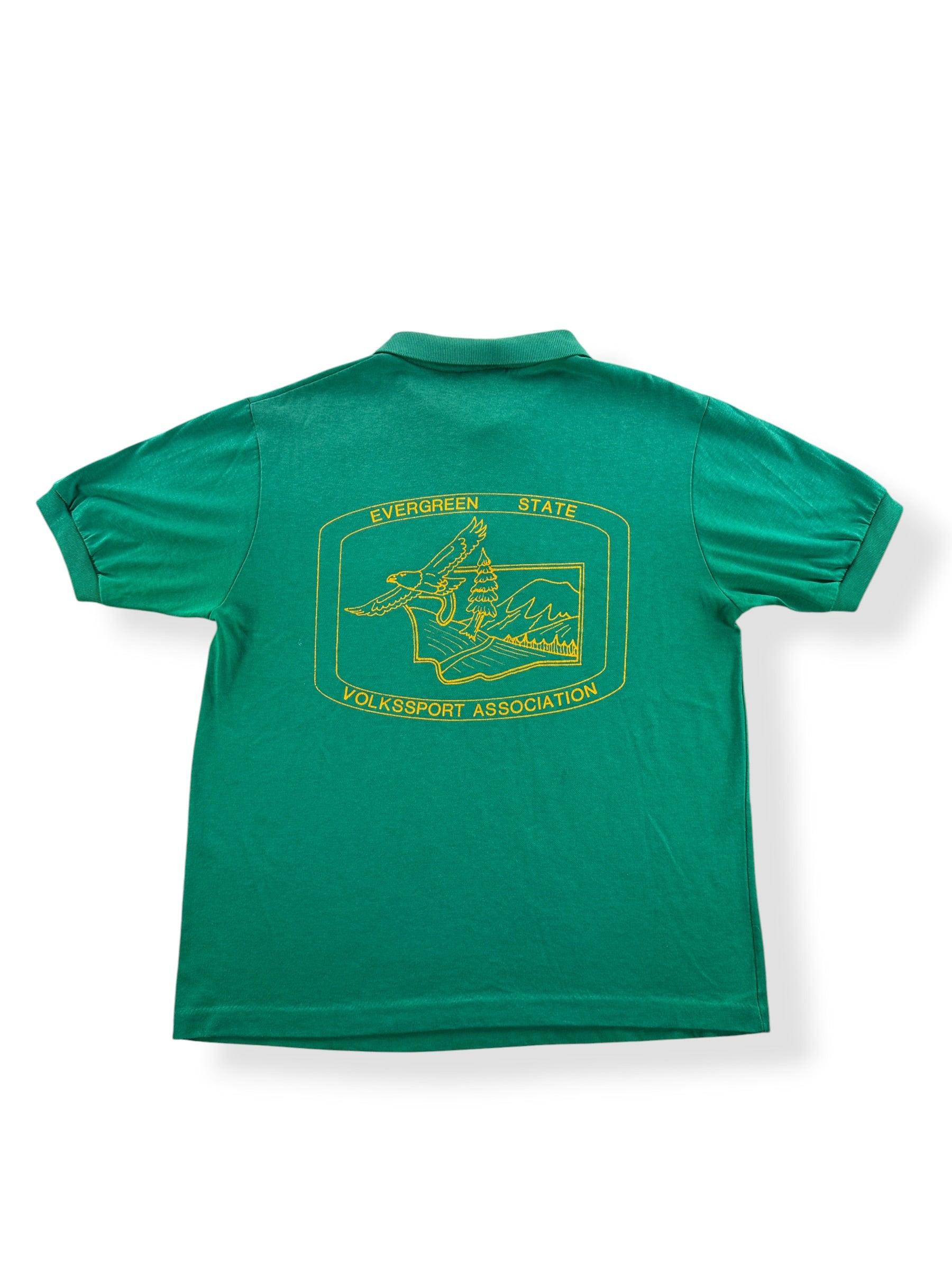 Back of Vintage Evergreen State Polo SZ M