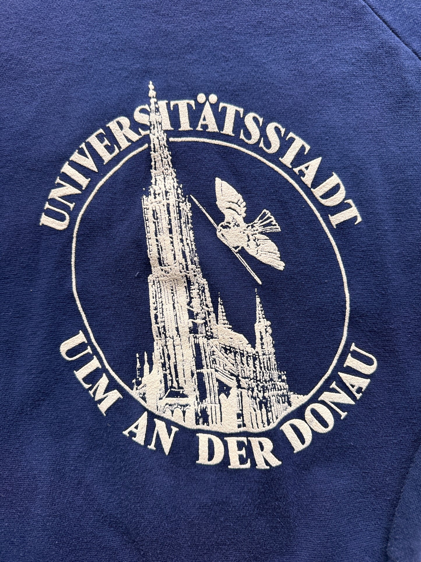 Vintage Universitatsstadt Flocked Crewneck SZ S