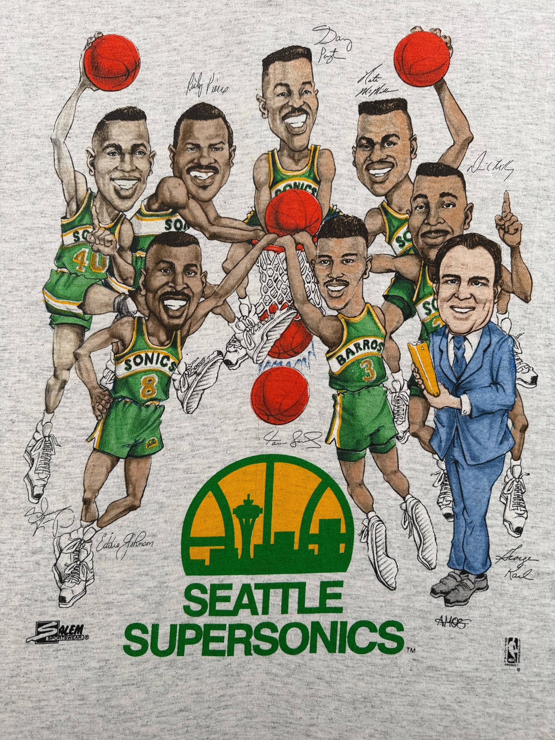 Graphic of Vintage Deadstock Seattle Sonics Tee SZ L