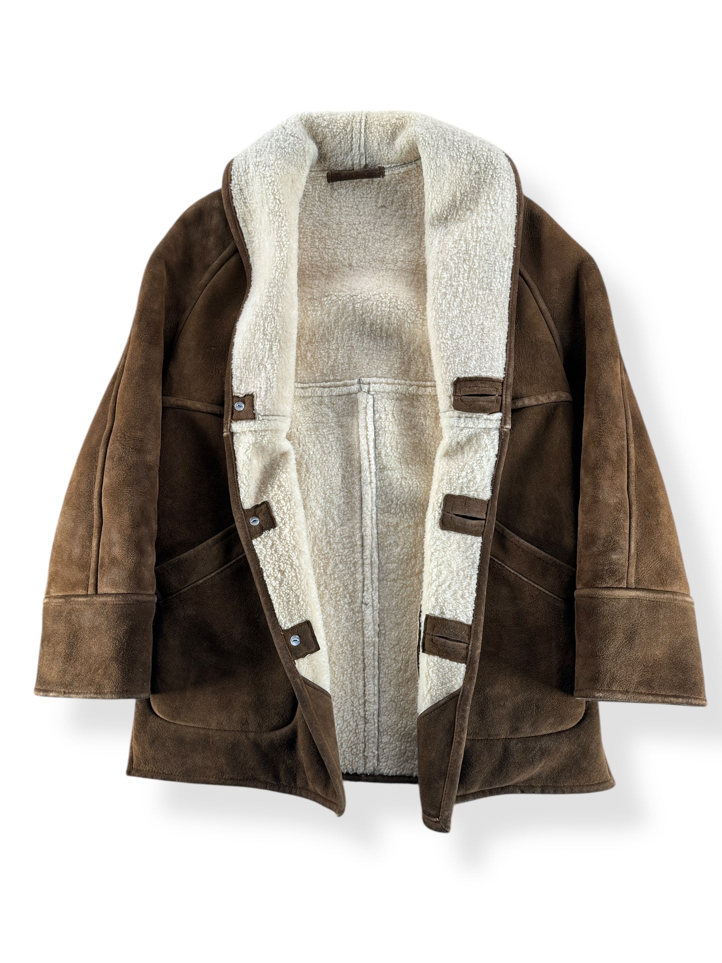 Inside of Vintage Wicking Shearling Jacket SZ 36