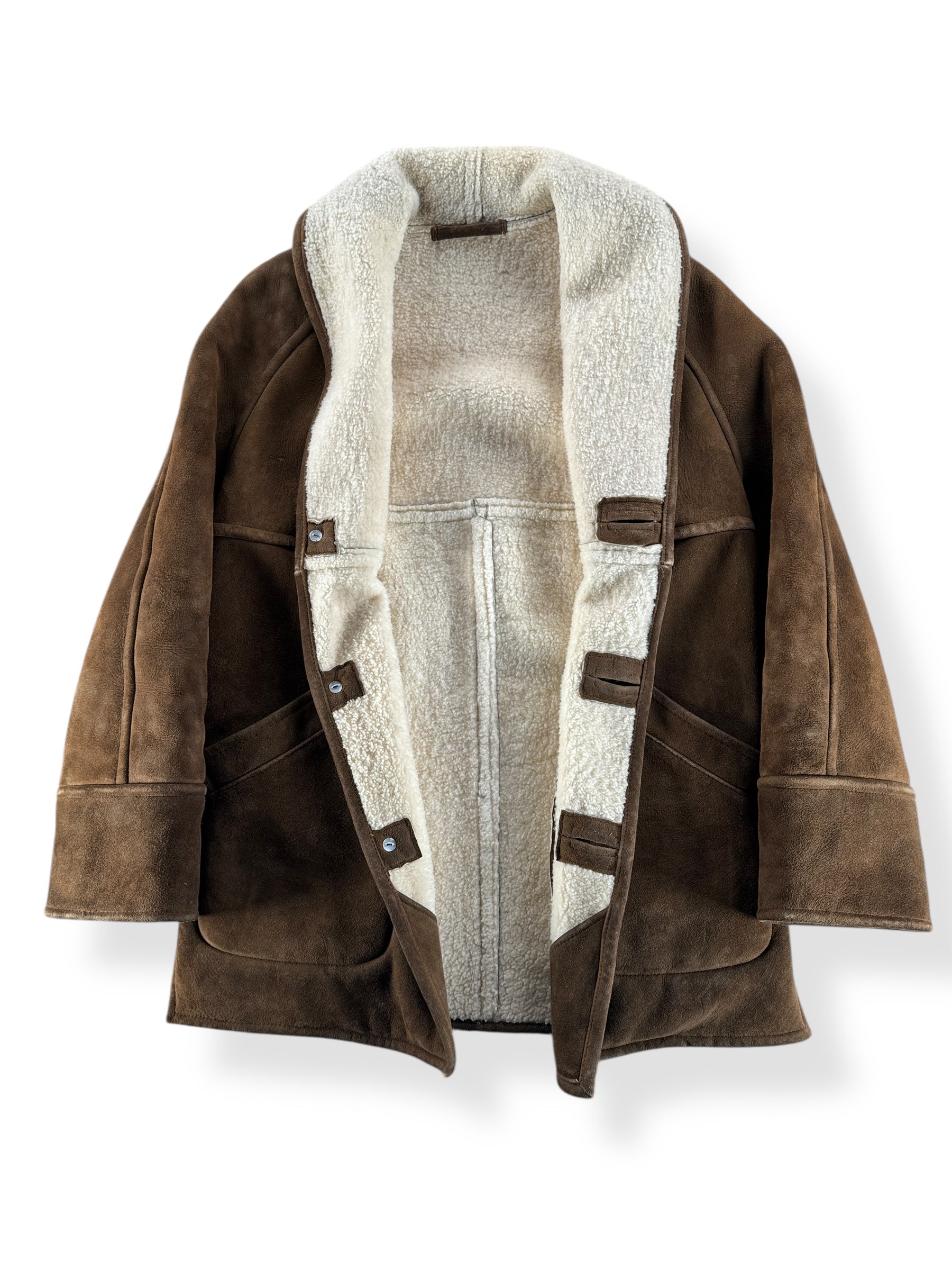 Inside of Vintage Wicking Shearling Jacket SZ 36