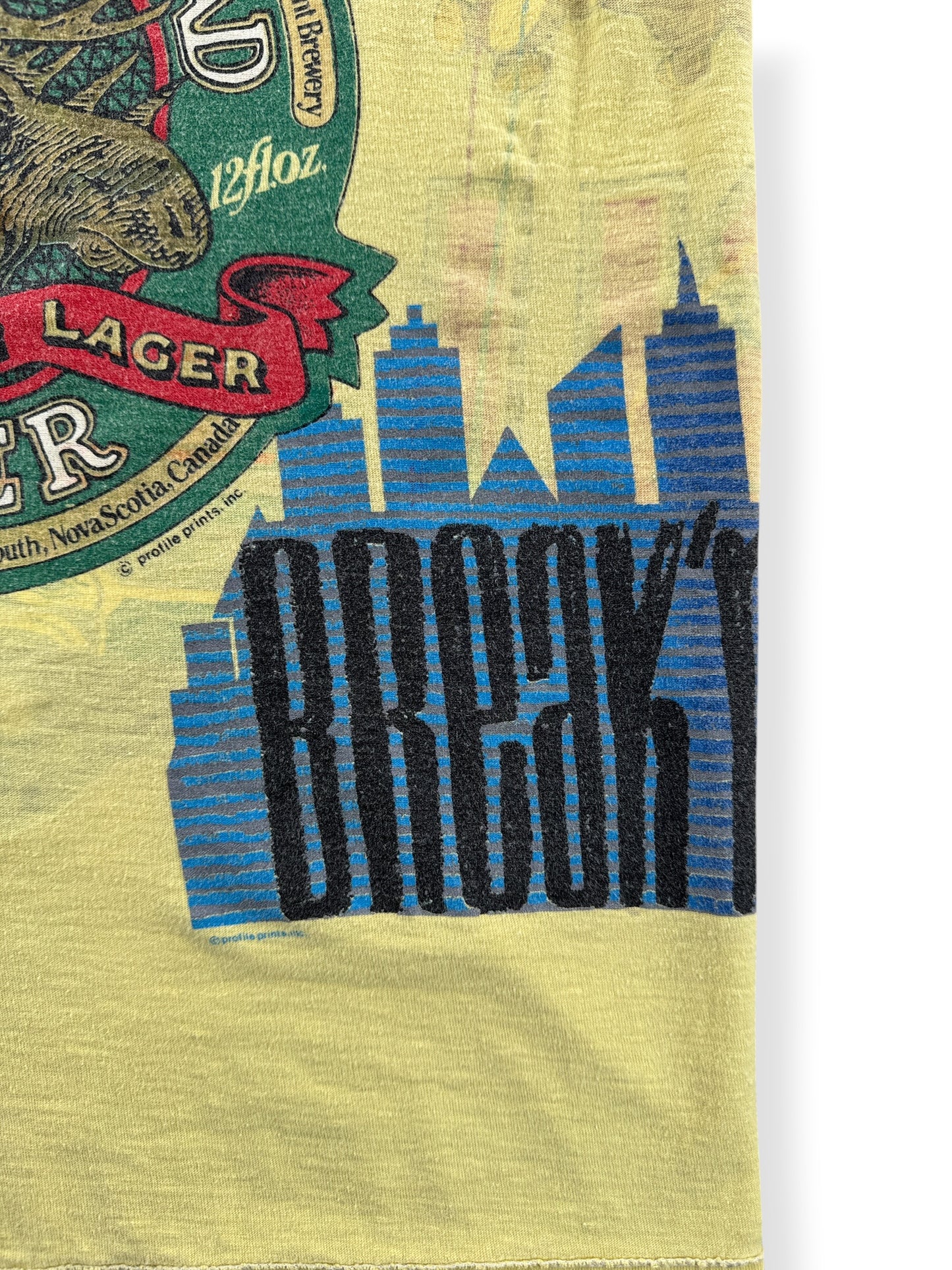 Back graphic on inside out Vintage 1990s Washington Test Print Tee SZ M