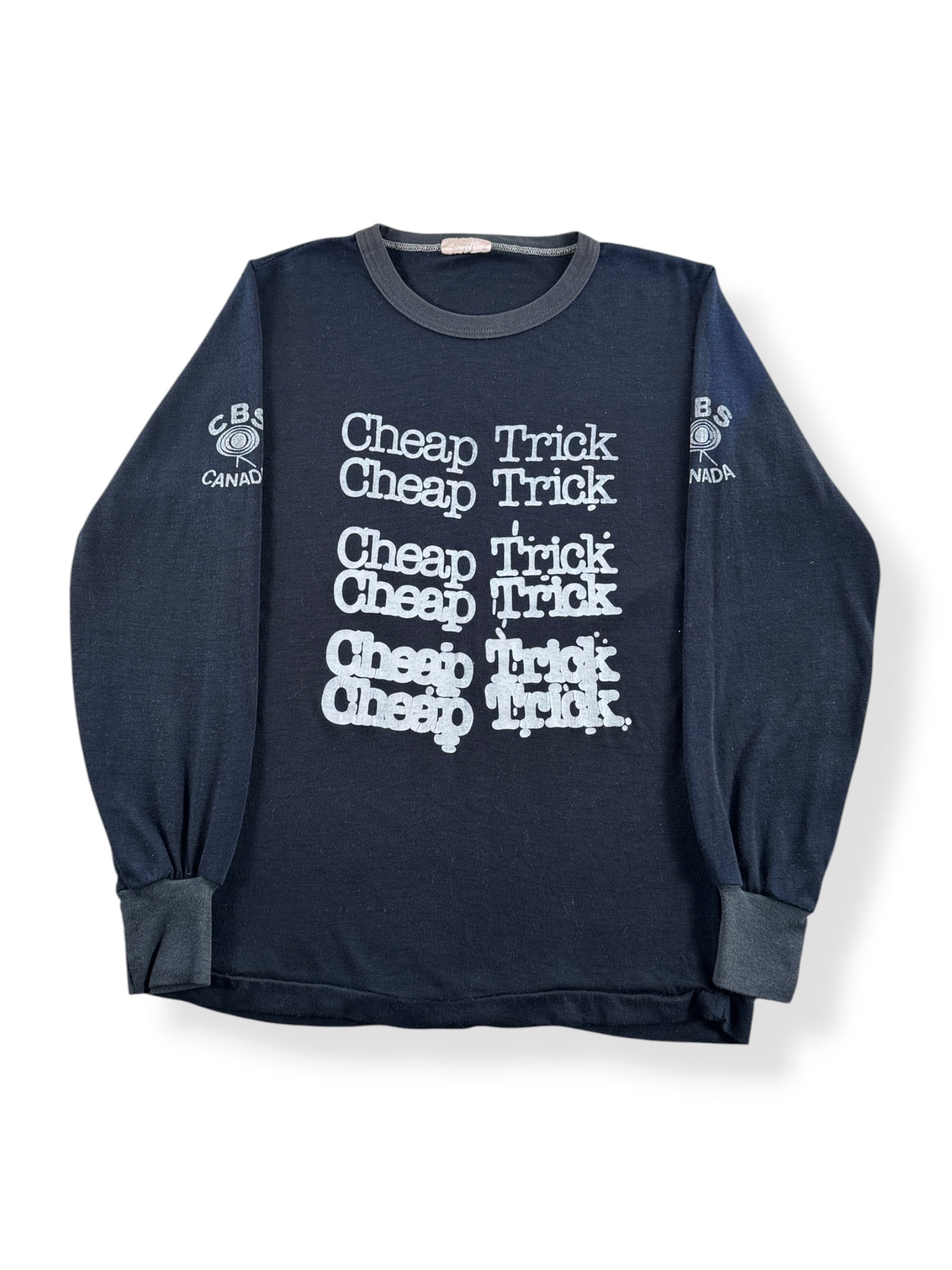 Front of Vintage CBS Canada Cheap Trick LS Tee