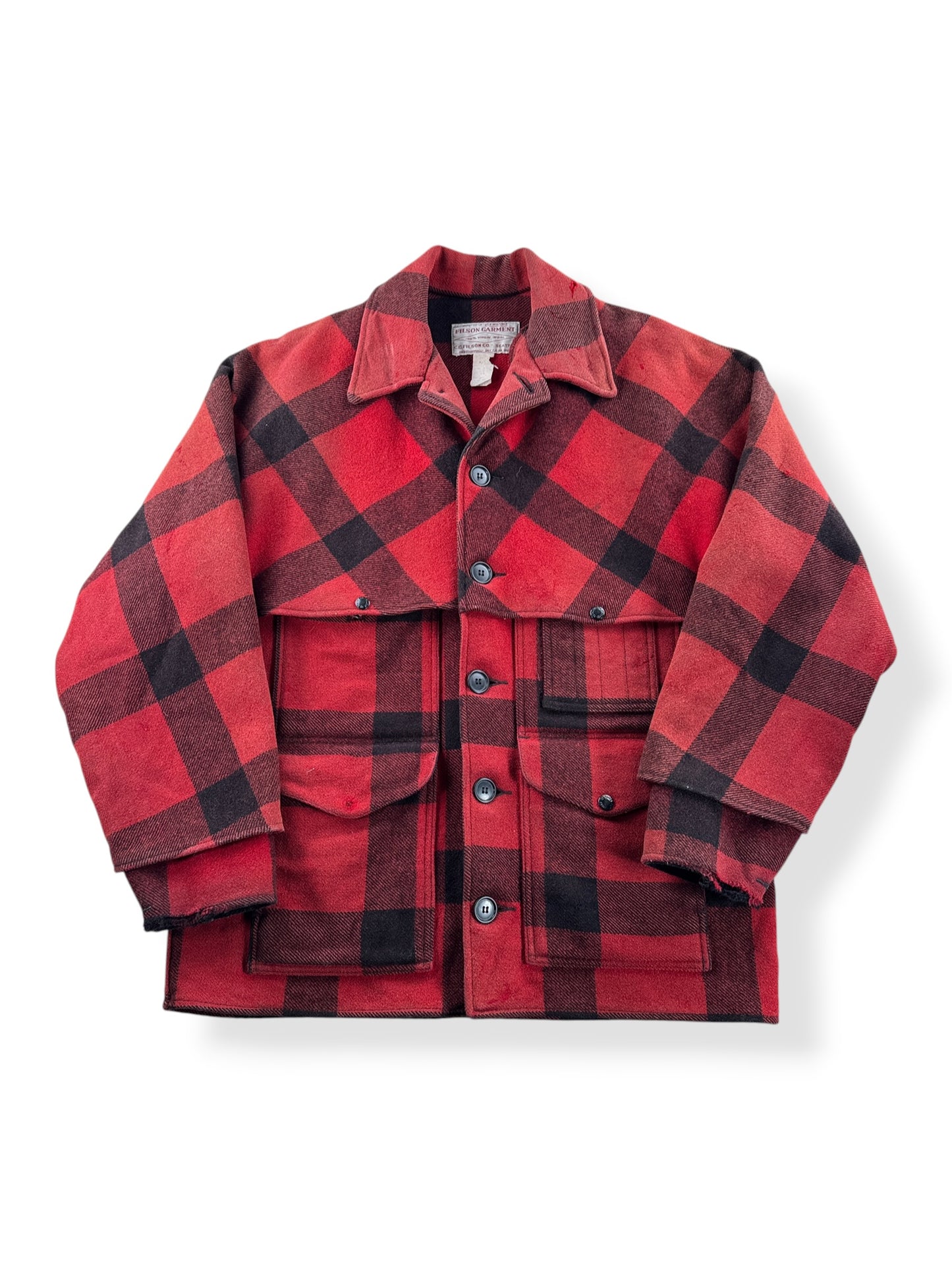 Front of Vintage 80’s Filson Double Mackinaw SZ 44