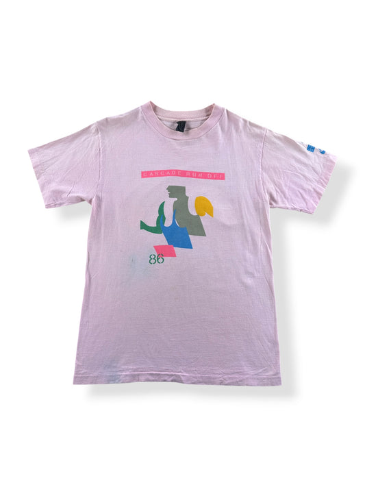 Front of Vintage 1986 Cascade Run Off Tee SZ M (Fits S)