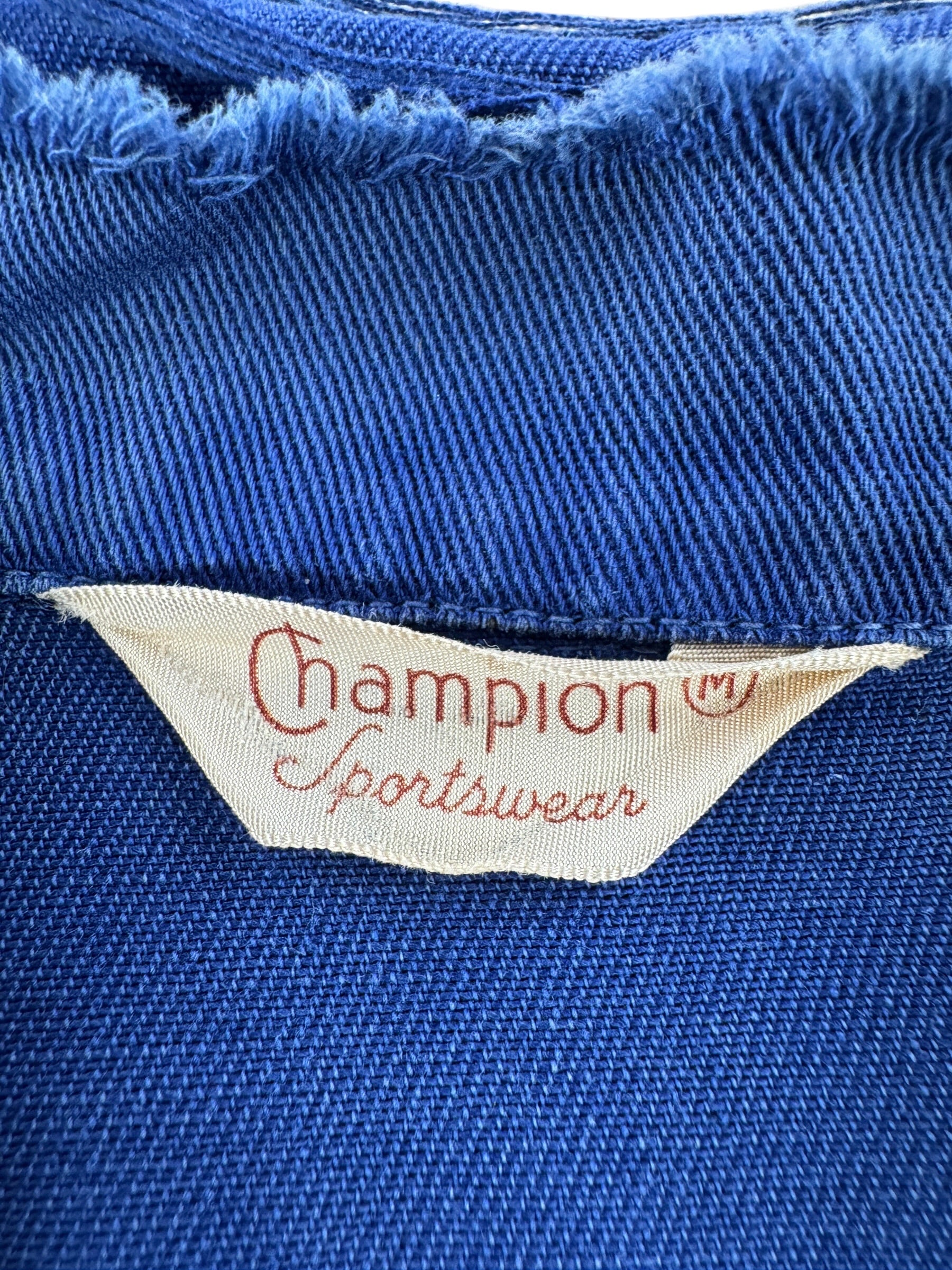 Tag on Vintage 50s Champion Battle Ground Academy Jacket SZ M