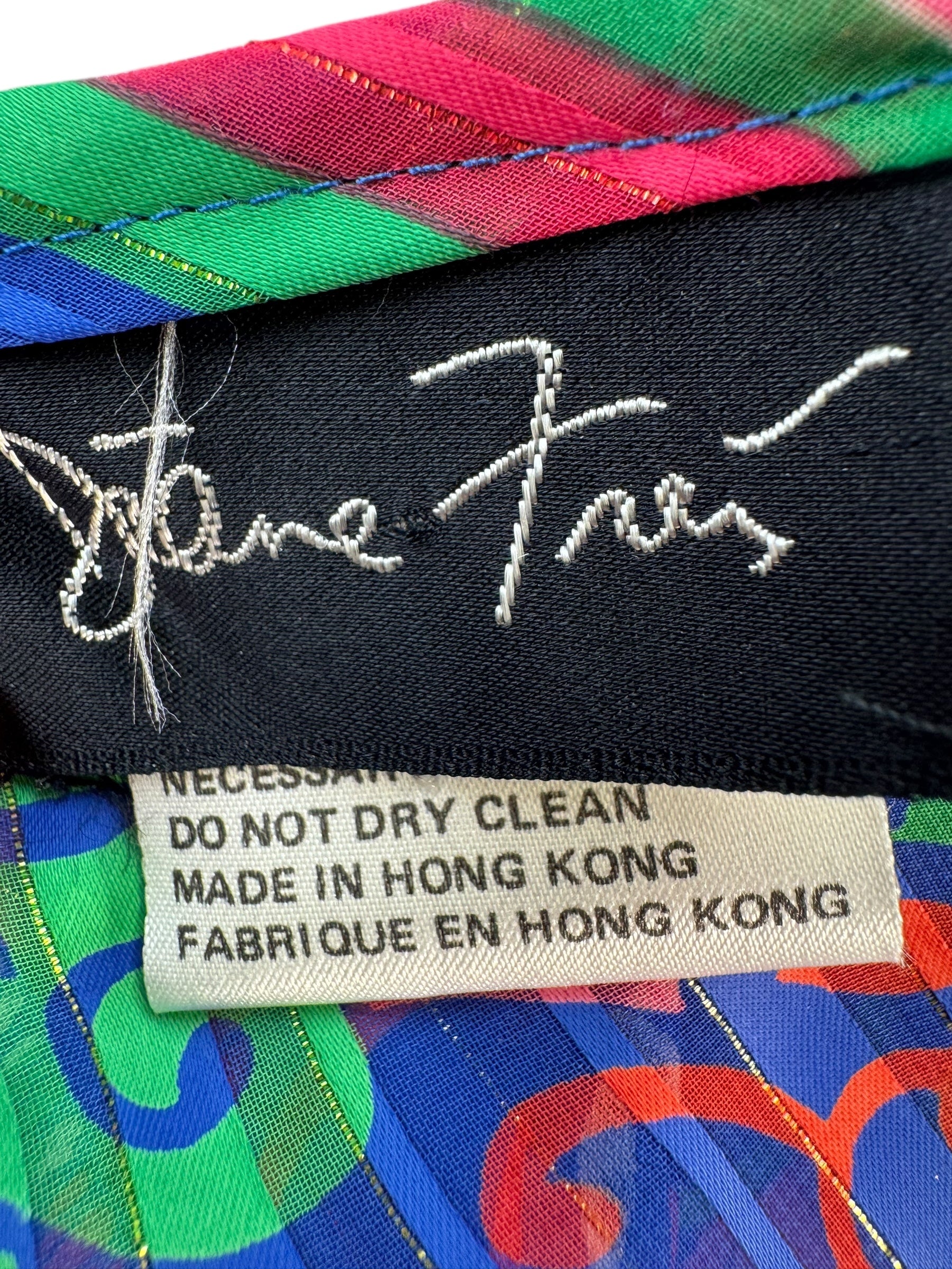 Tag view of 1980s Diane Freis Set M
