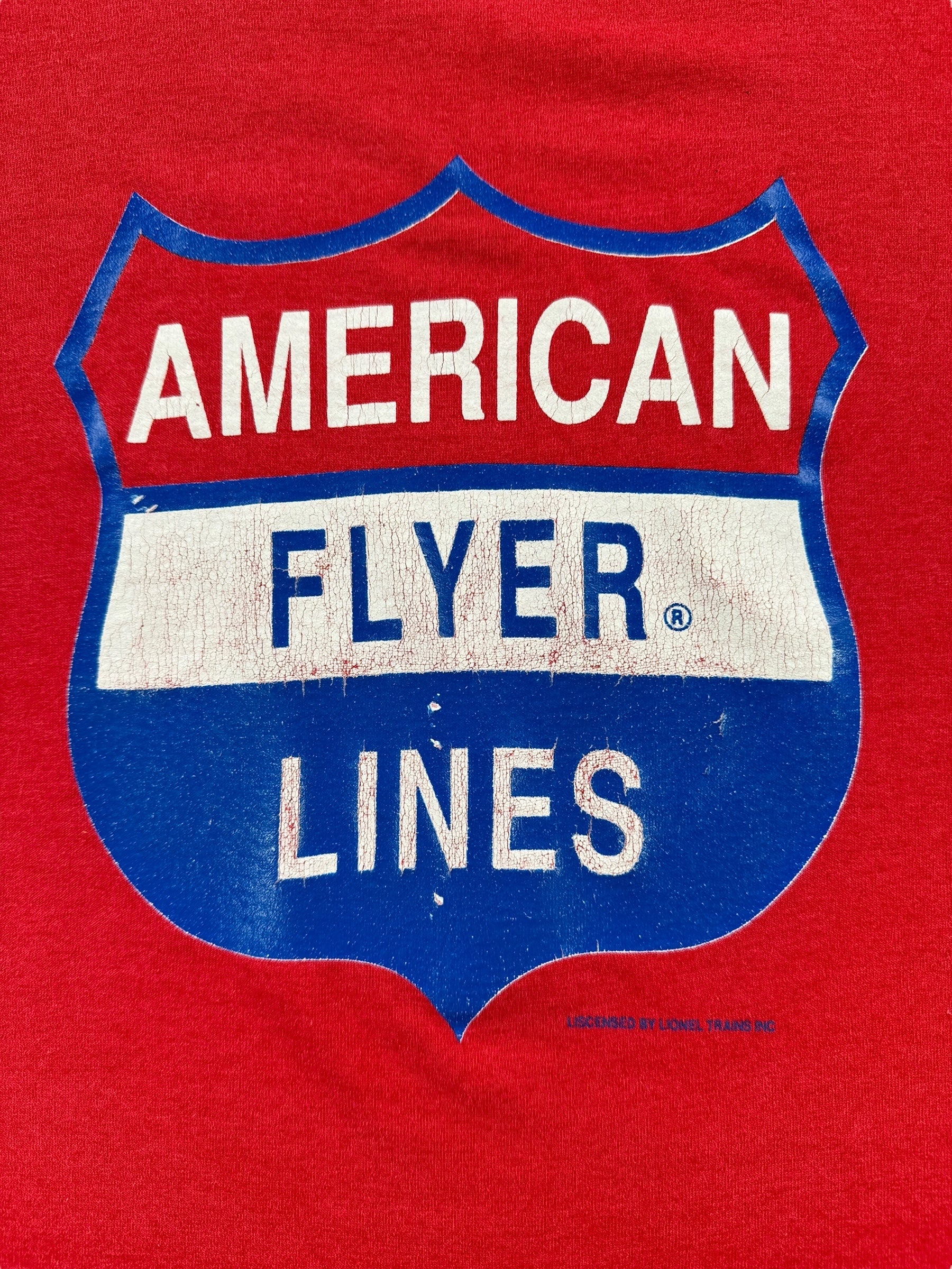 Front Graphic of Vintage American Flyer Tee SZ L