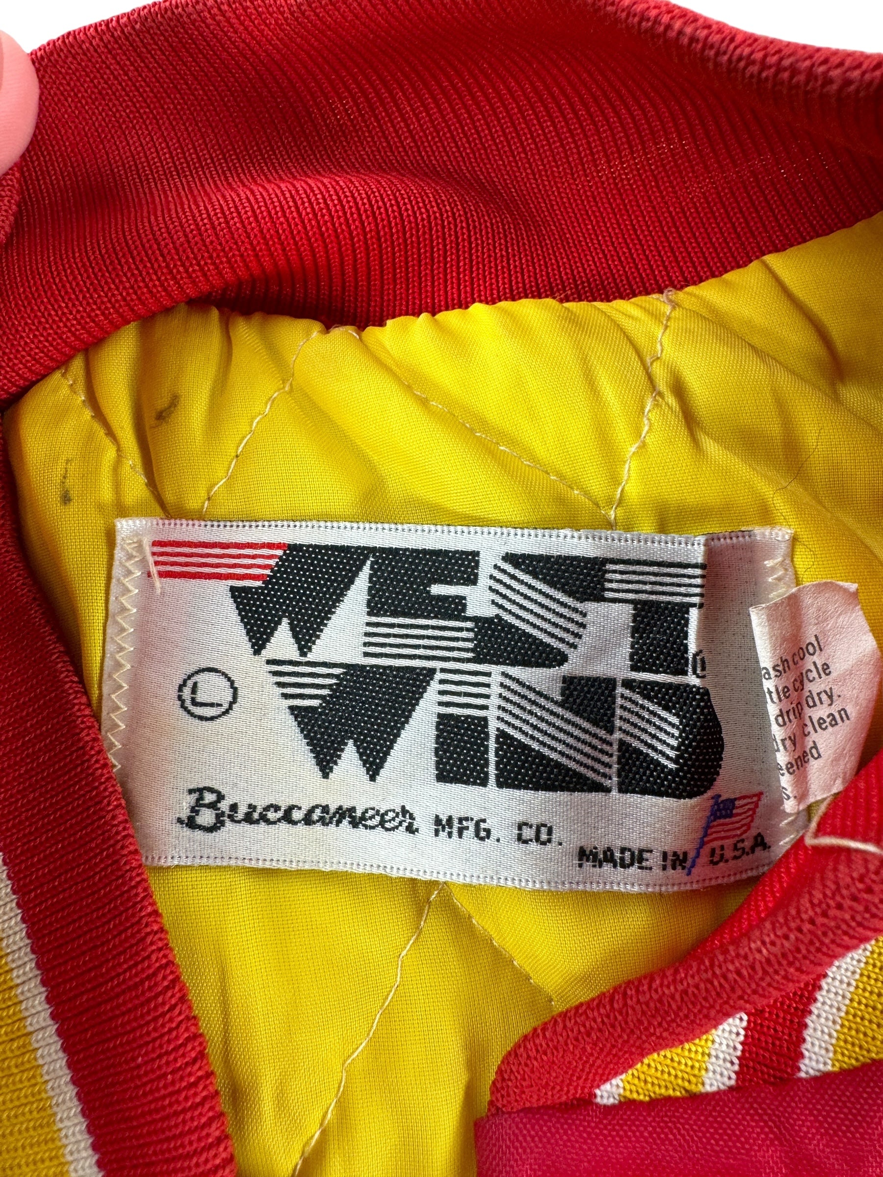 Label on Vintage Newport Football Jacket SZ L