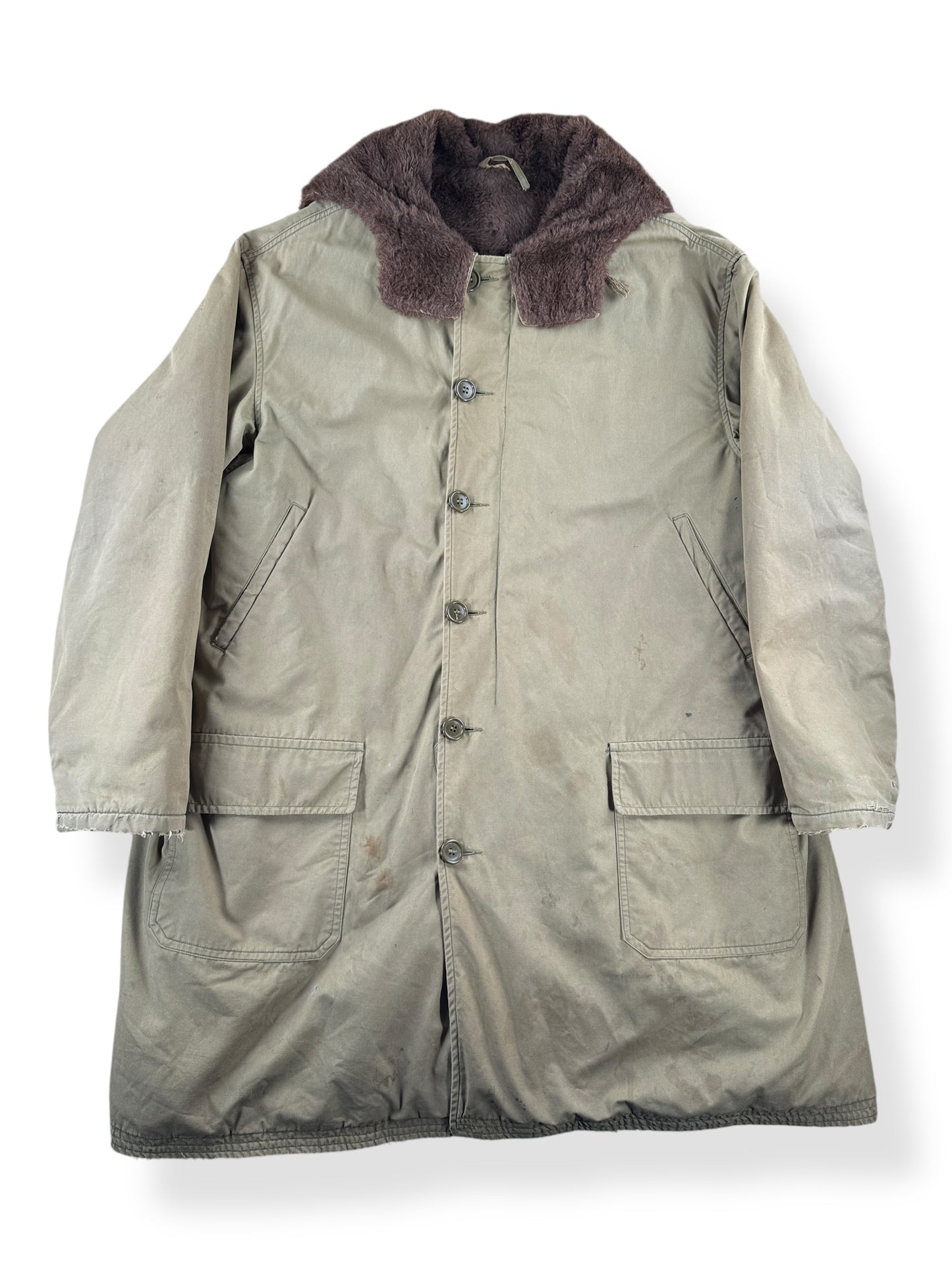 Front of Vintage WW2 Military Parka SZ XXL AS IS