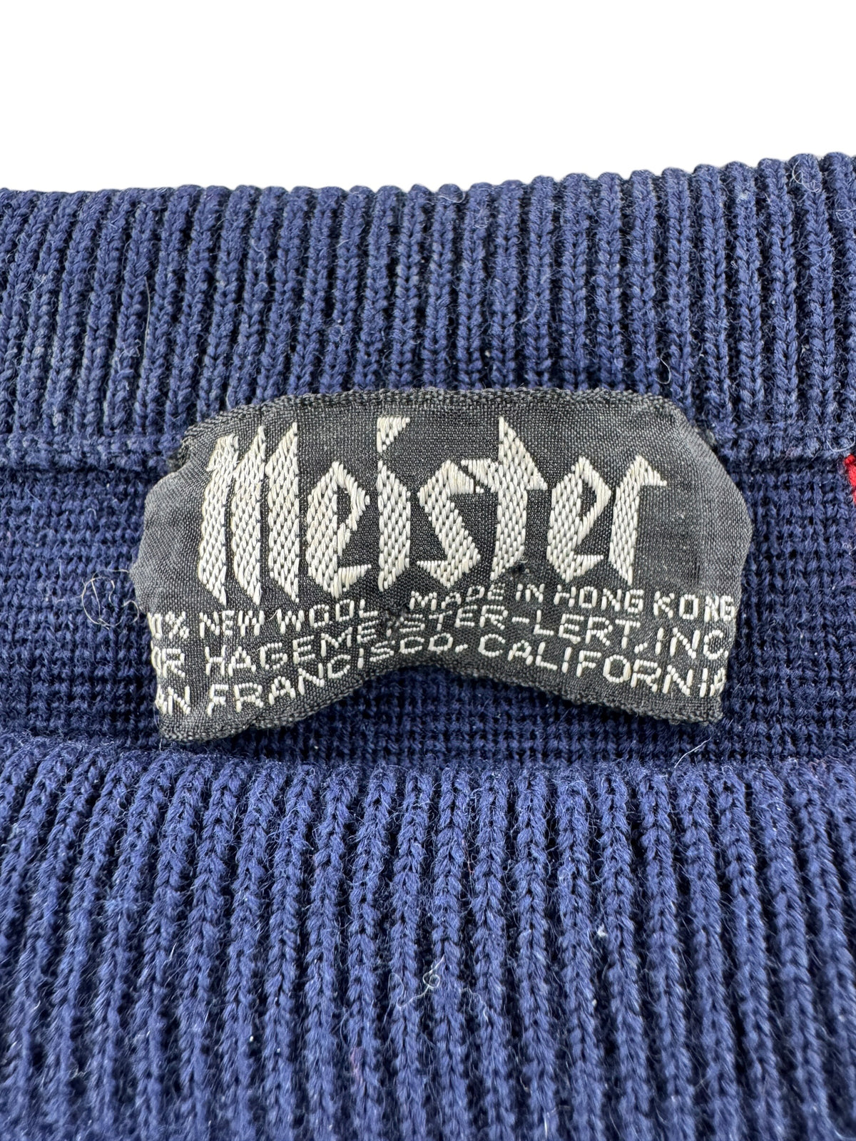 Tag on Vintage Meister Grid Wool Sweater SZ L (fits M)