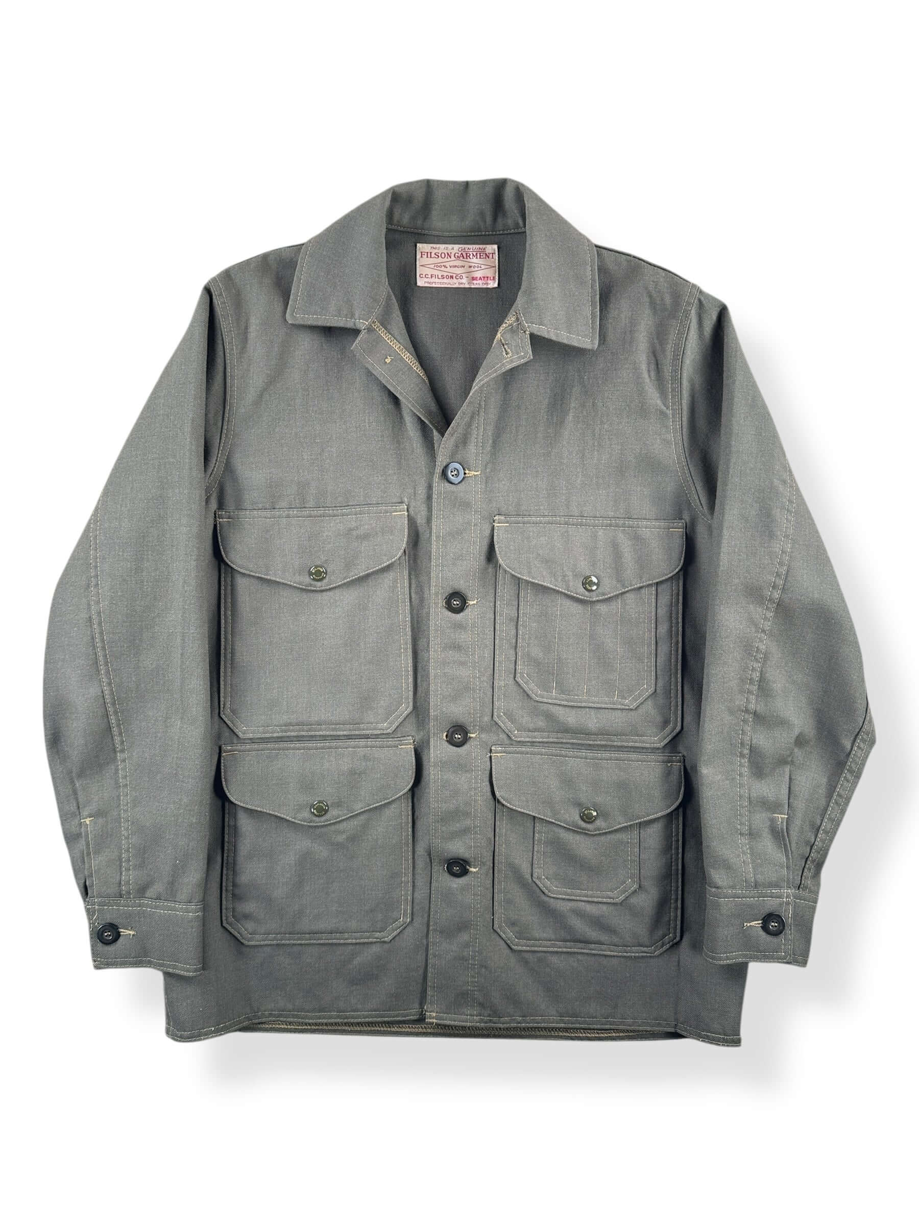 Front of Filson 1897 Collection Repro Forestry Cloth Cruiser Jacket SZ L