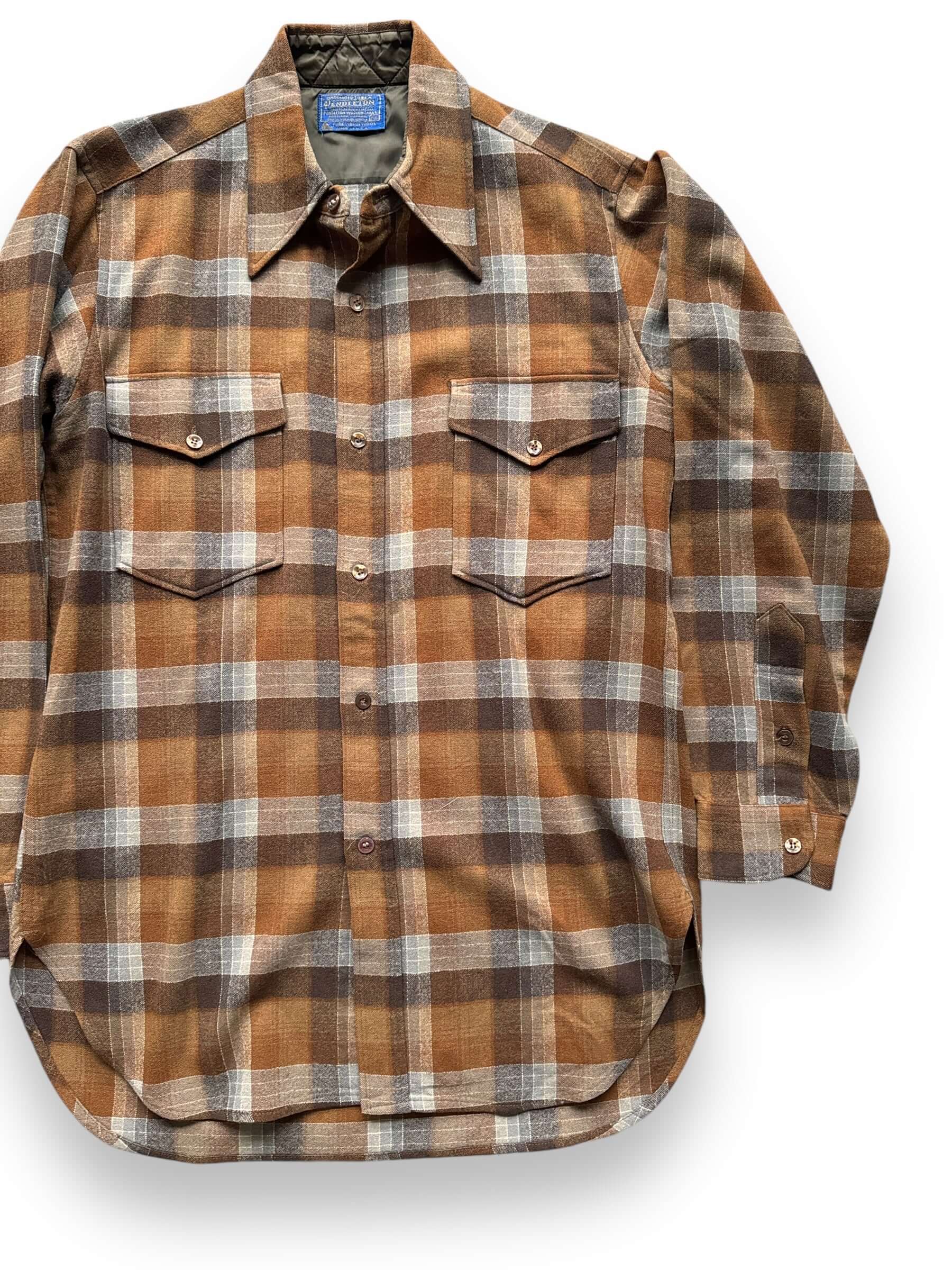 front left of Vintage Pendleton Earthtone Flannel SZ 15 (M)