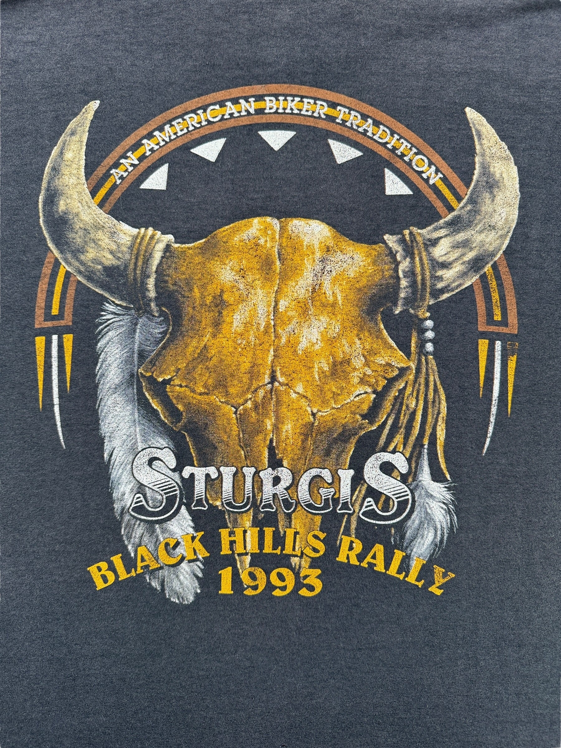 Back Graphic of Vintage '93 3D Emblem AOP Sturgis Tee SZ XL