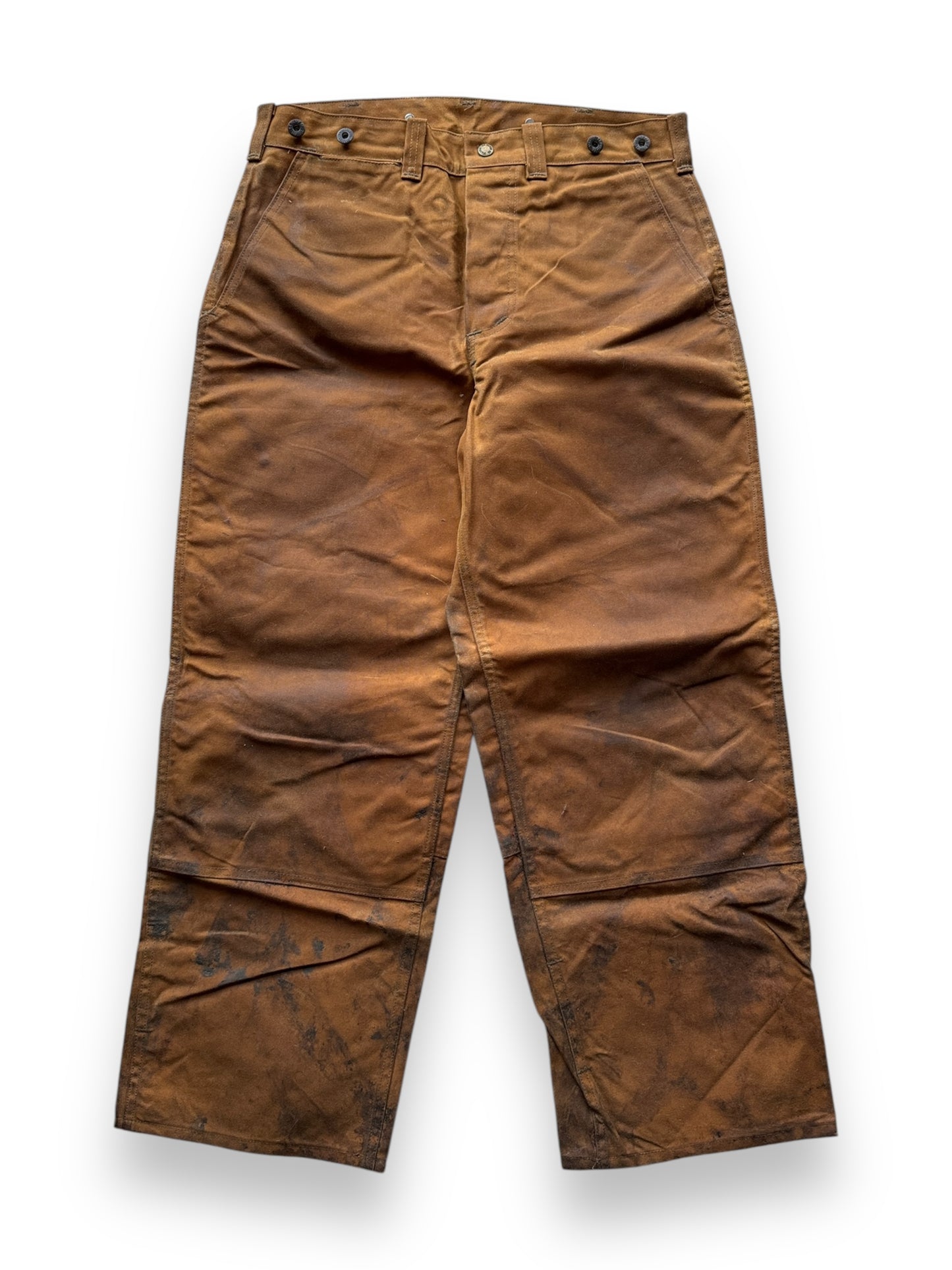 front of Filson Style 67 Double Tin Oil Trousers W34x27