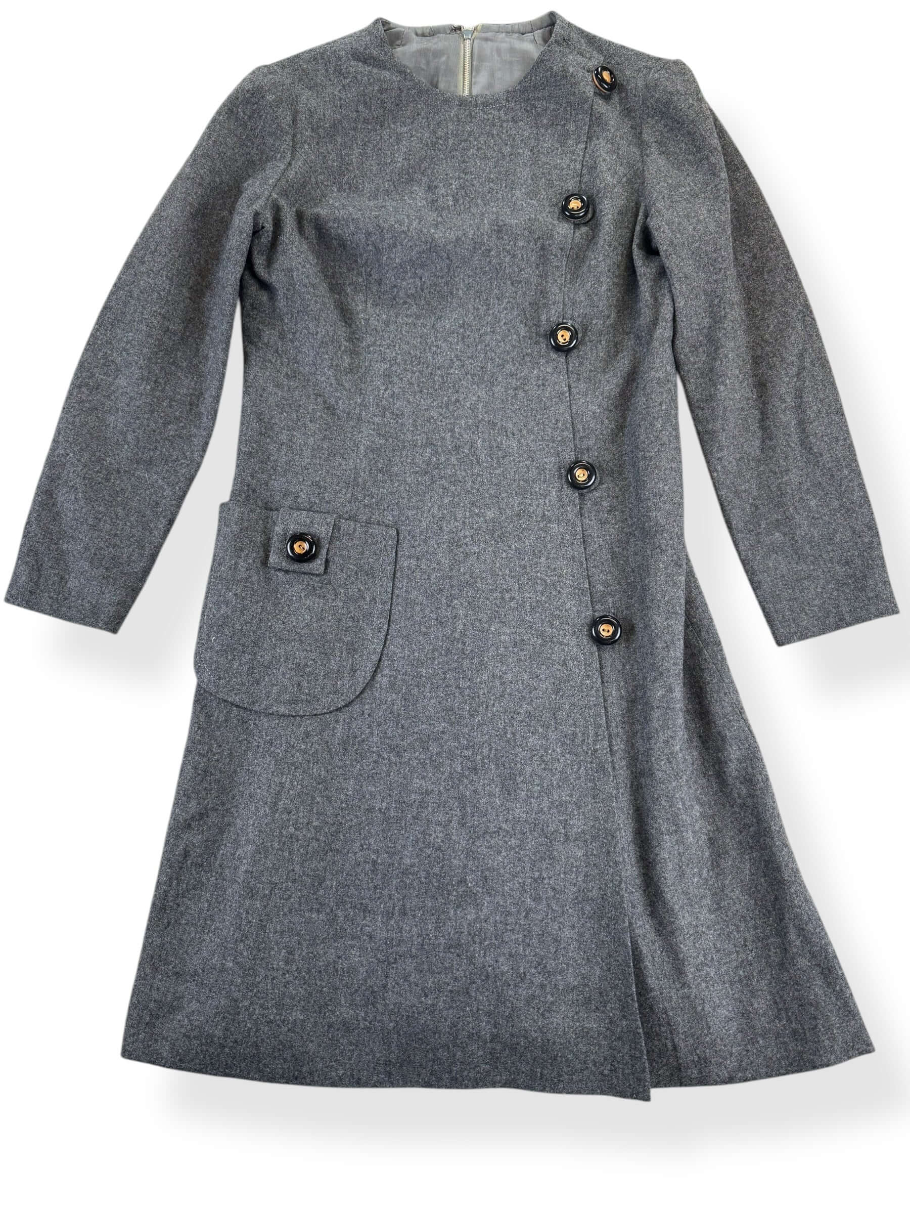 grey 1950s dress Gray 1950s Halter V-Neck Swing Dress