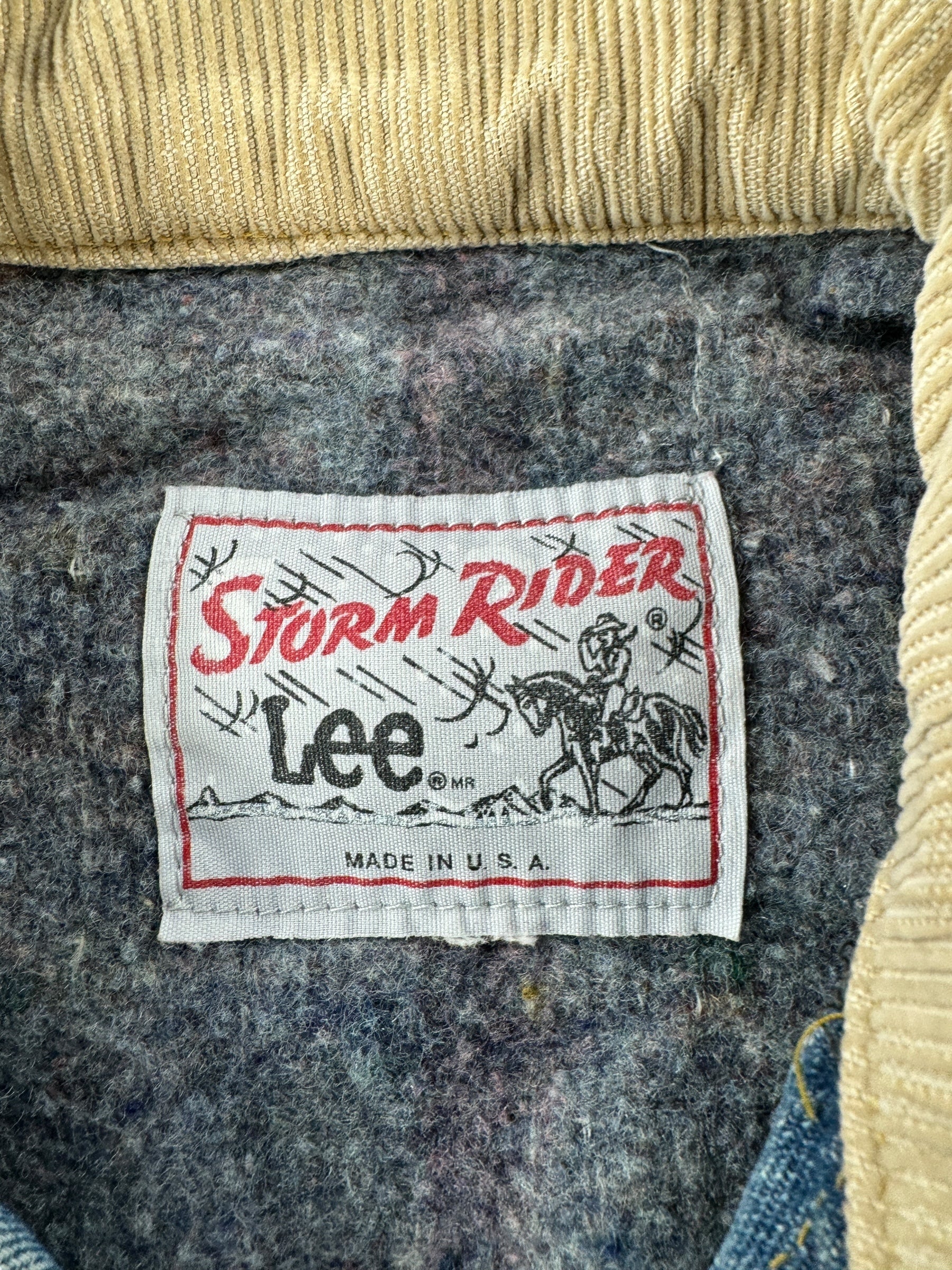 Tag on Vintage Lee Storm Rider Denim Jacket SZ 38