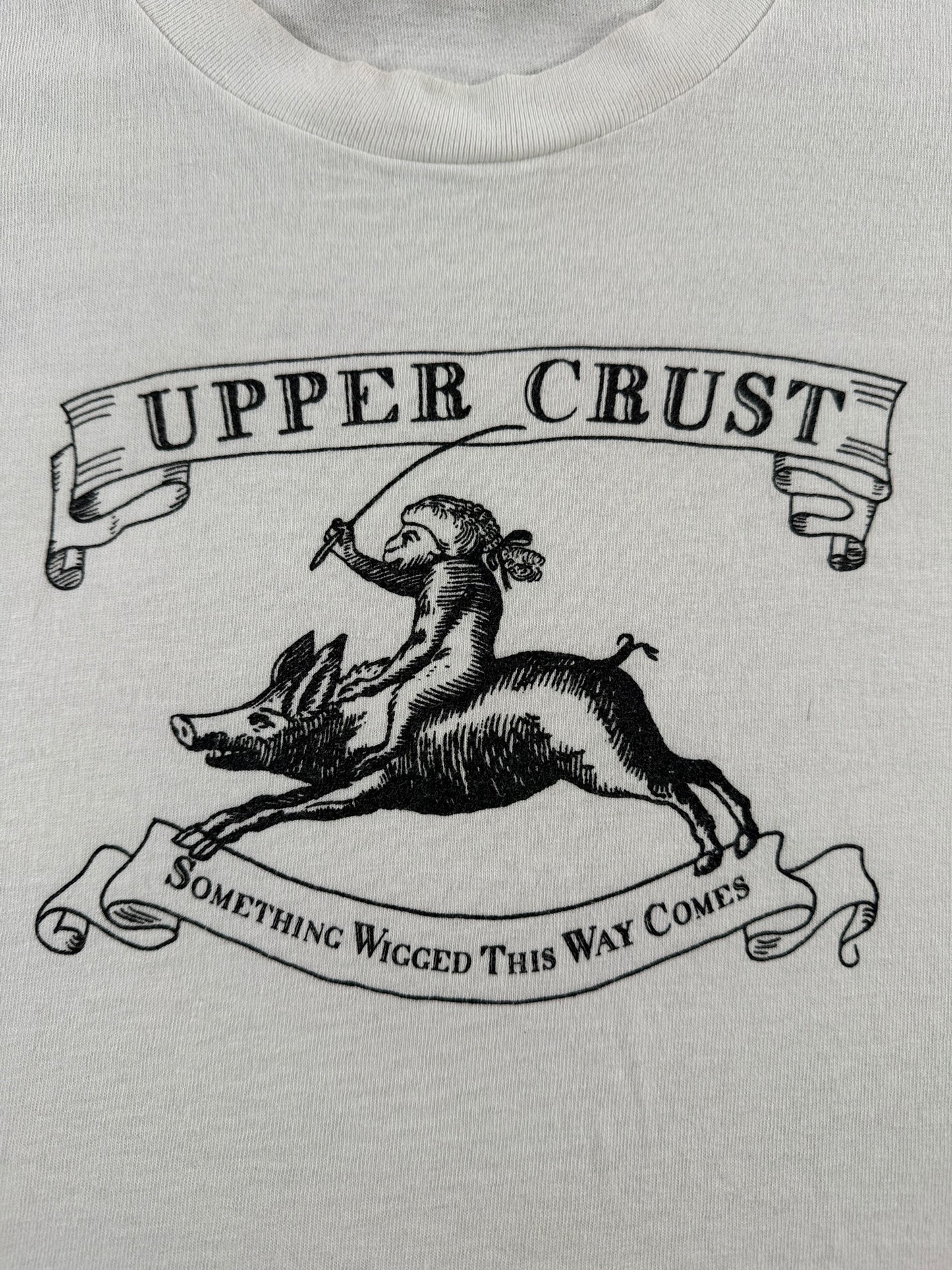 Graphic of Vintage Upper Crust Something Wigged This Way Comes Tee SZ L