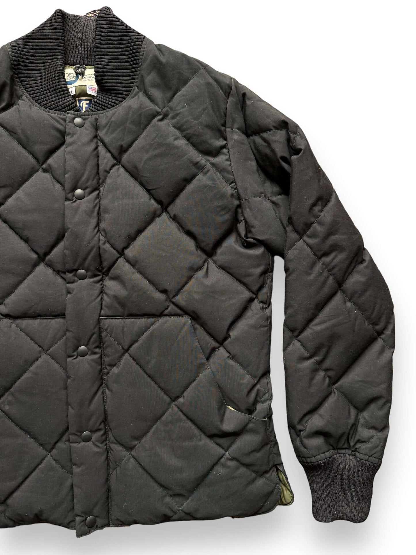 front left of Crescent Down Works Freeman Seattle Quilted Down Jacket SZ L