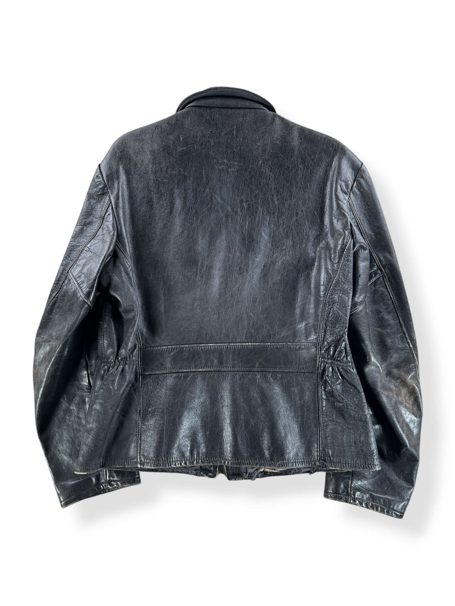 Back of Vintage 50s Penny's Leather Jacket SZ 40