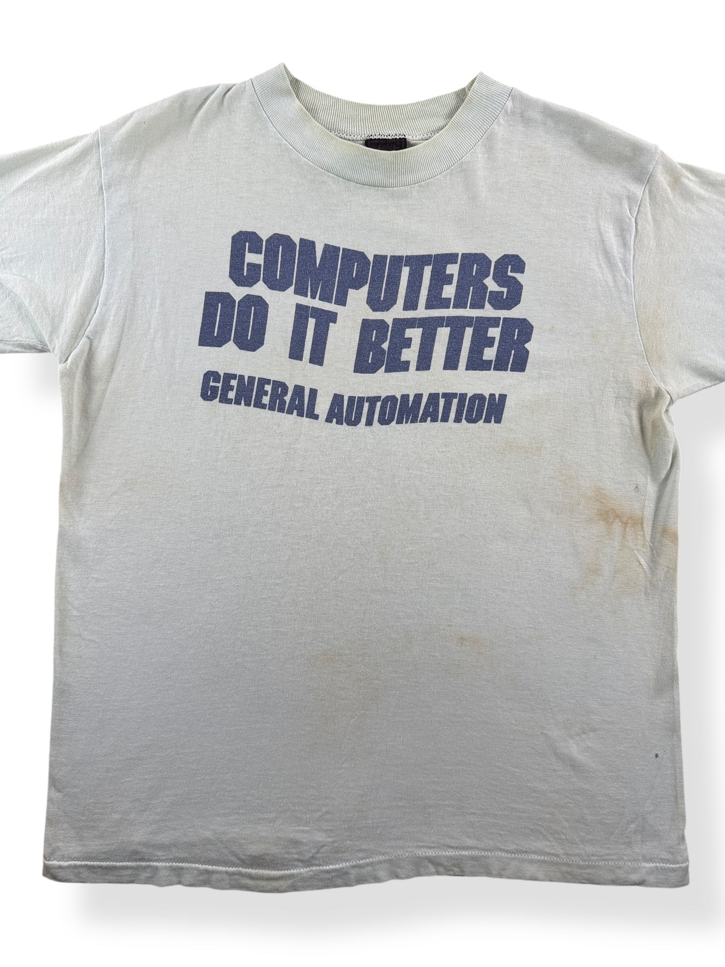 Front Close Up of Vintage 70s Computers Do It Better Tee SZ M