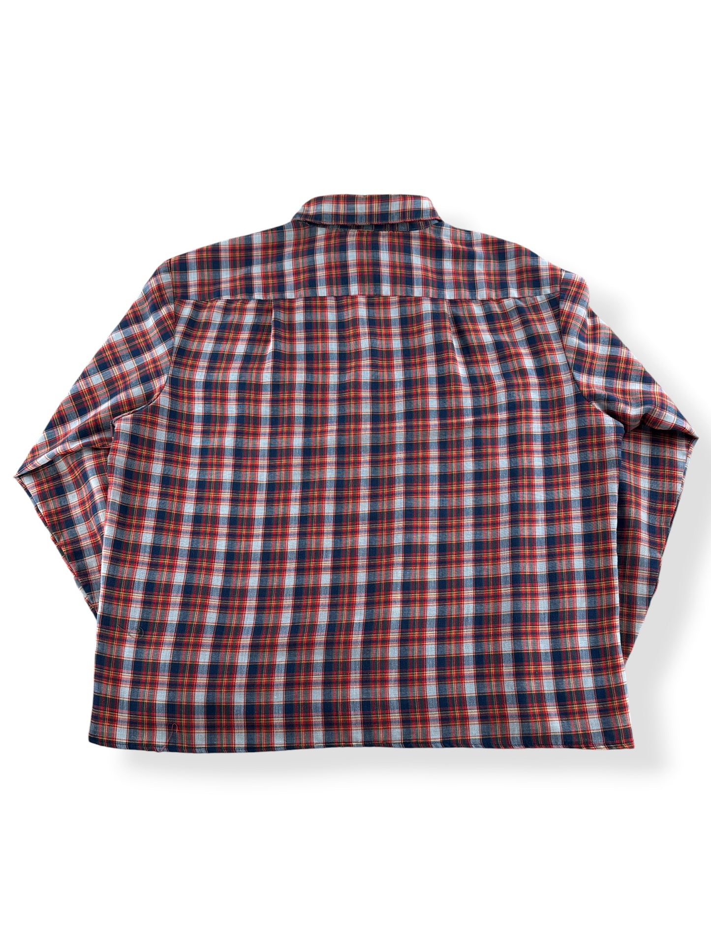 Back of Vintage Cropped Big Mac Plaid Shirt SZ L