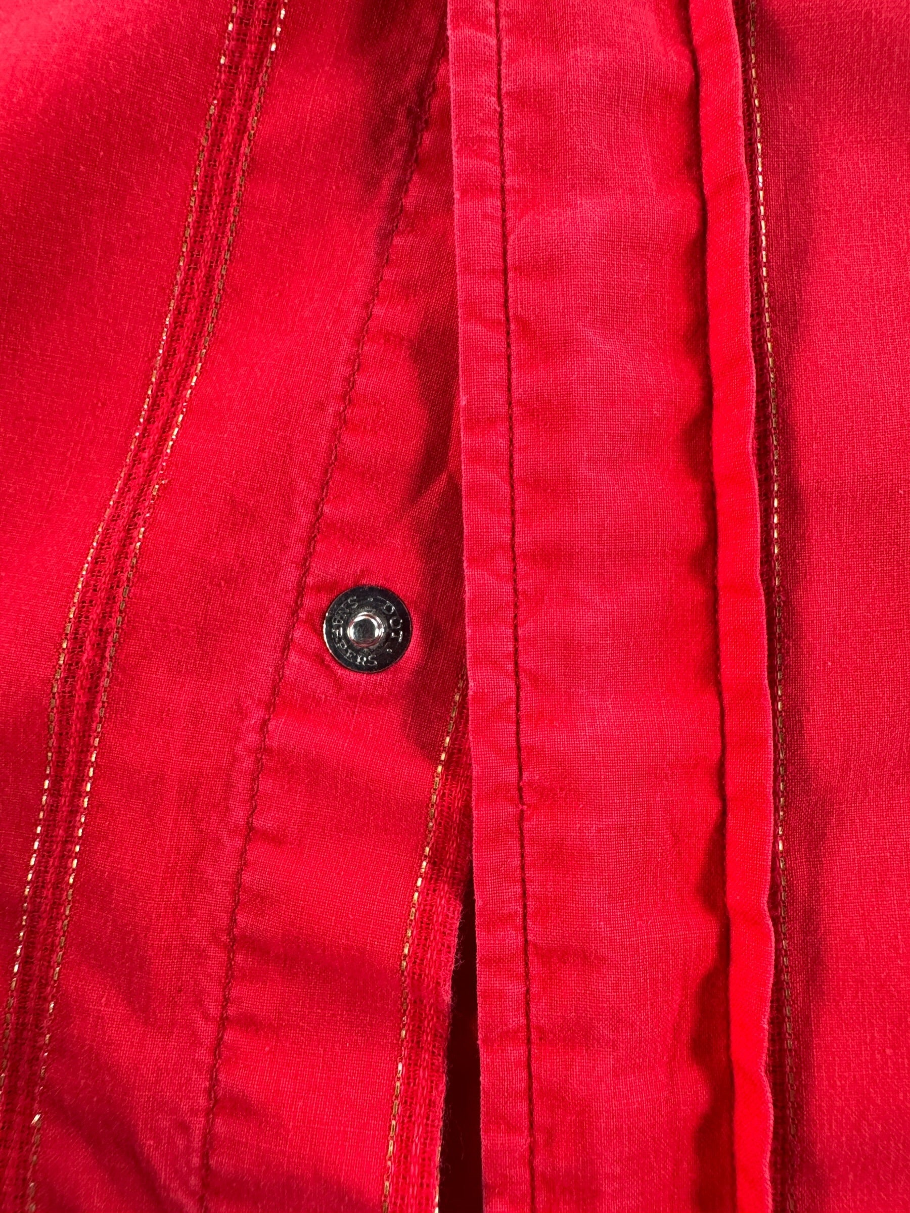Missing Snap on Vintage Levi's Western Wear Red Pearlsnap SZ M
