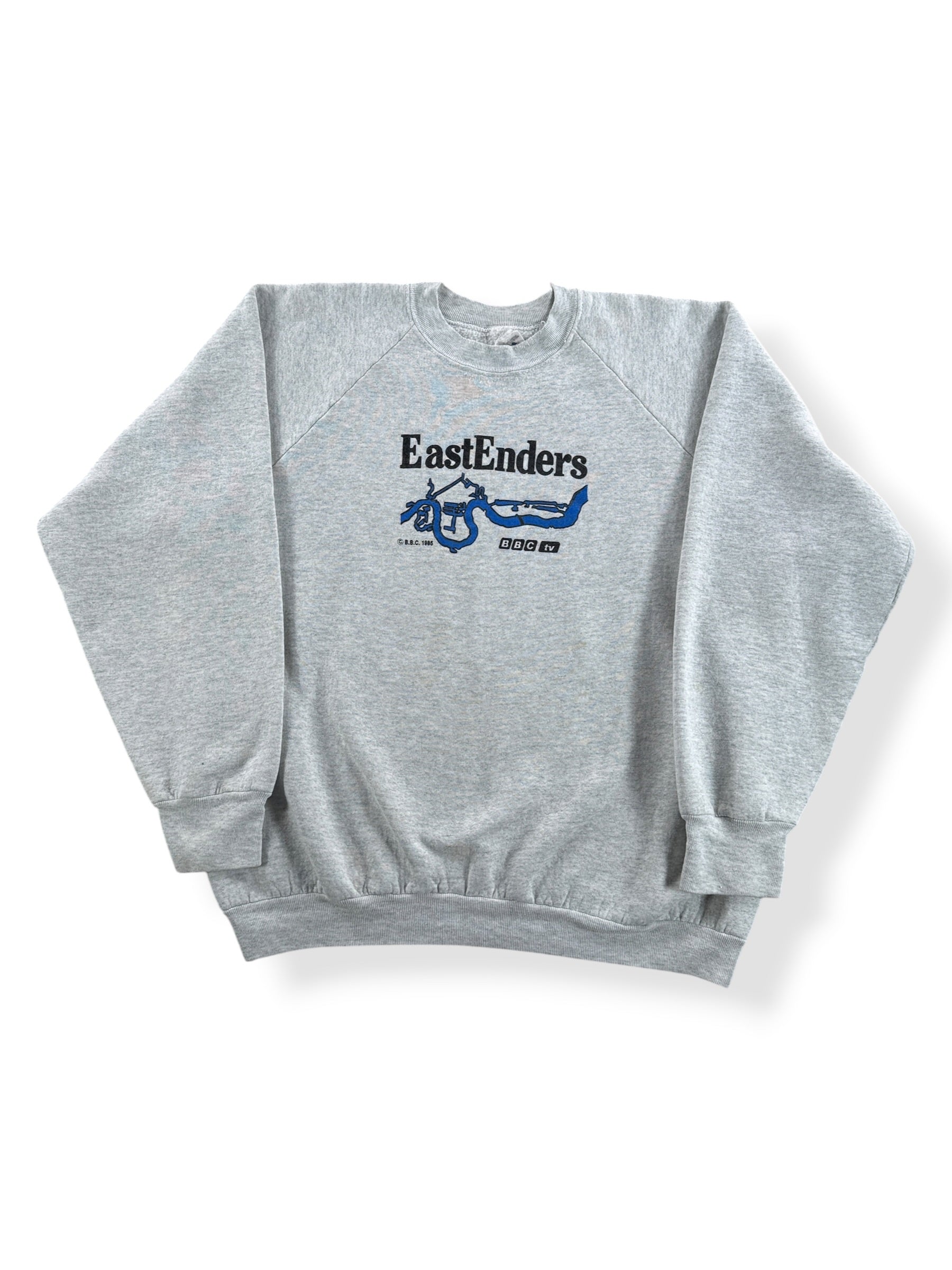 Front of Vintage East Enders BBC TV Crewneck Sweatshirt SZ XL