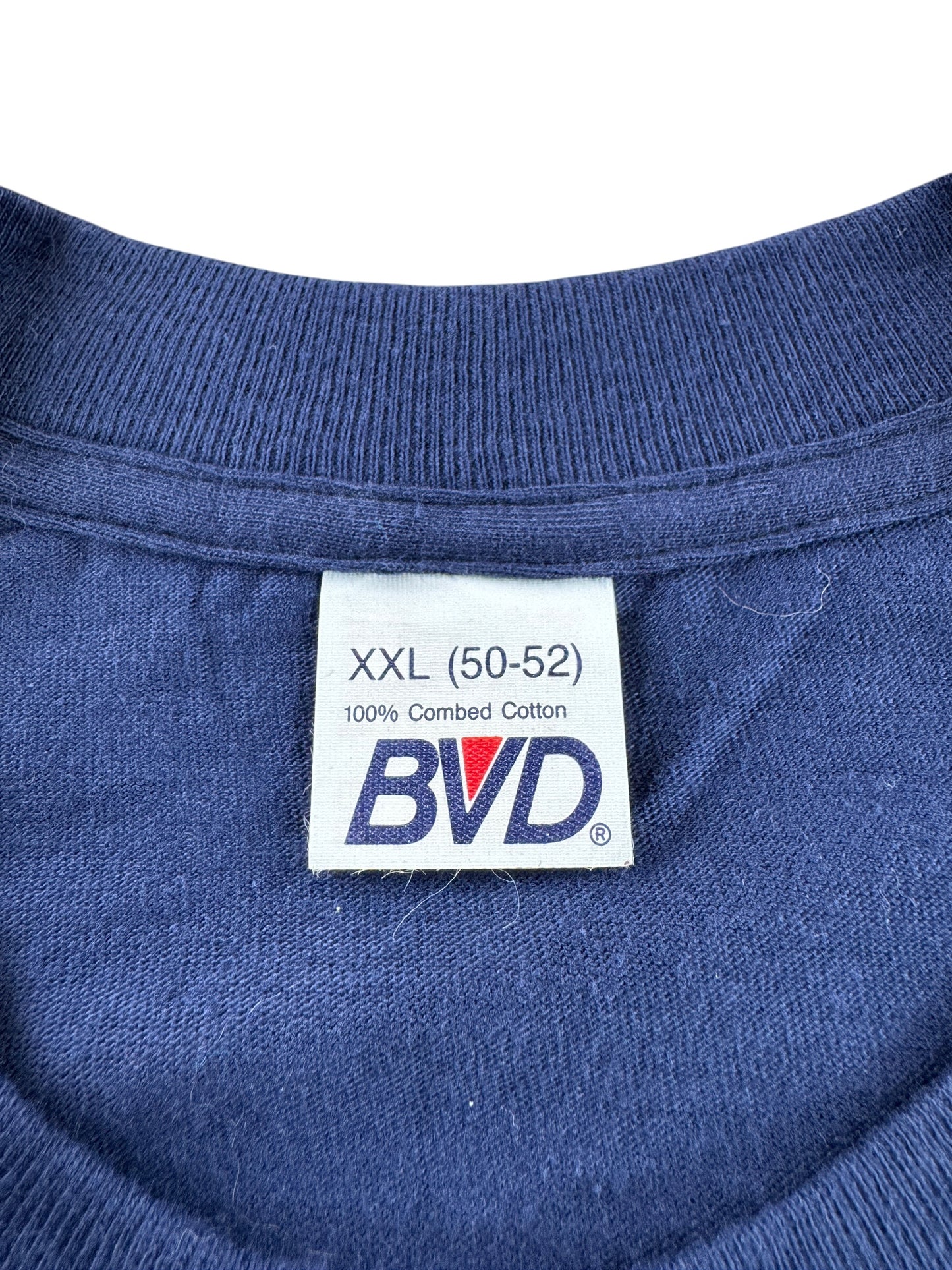 Tag on Vintage BVD Navy Blank Pocket Tee SZ XXL (Fits XL)