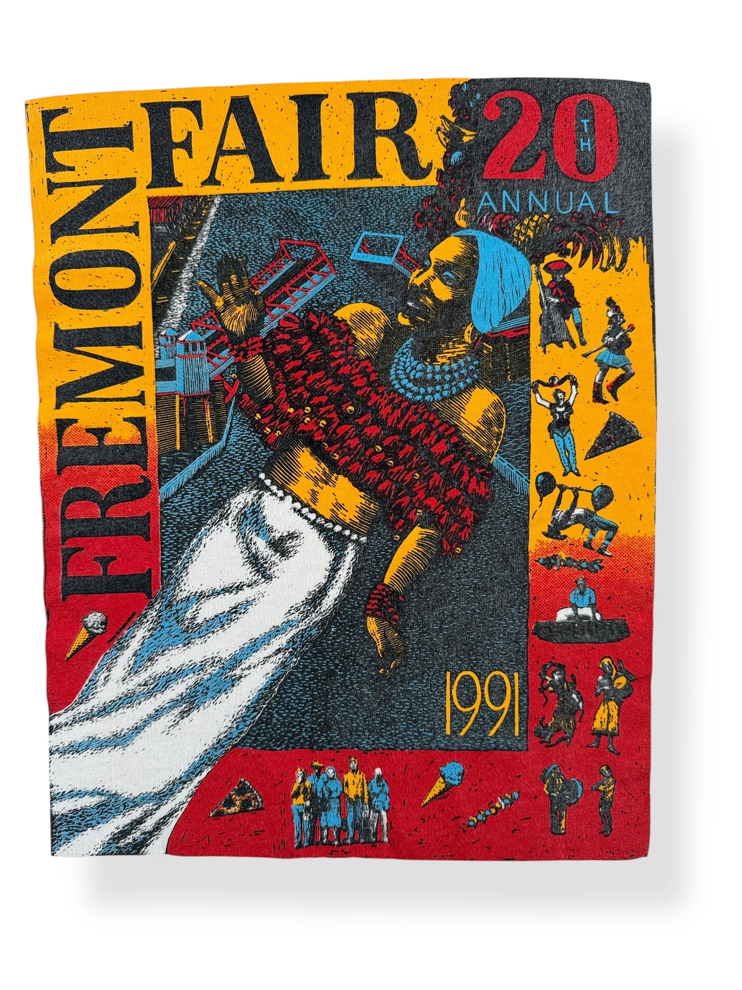 Front Graphic of Vintage 1991 Fremont Fair Tee SZ L