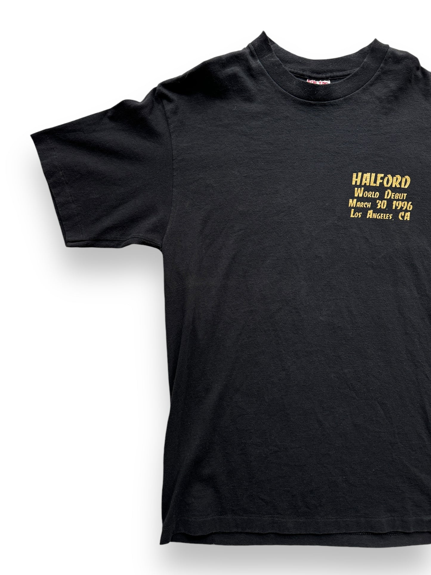 front right of Vintage Halford World Debut '96 Tee SZ L