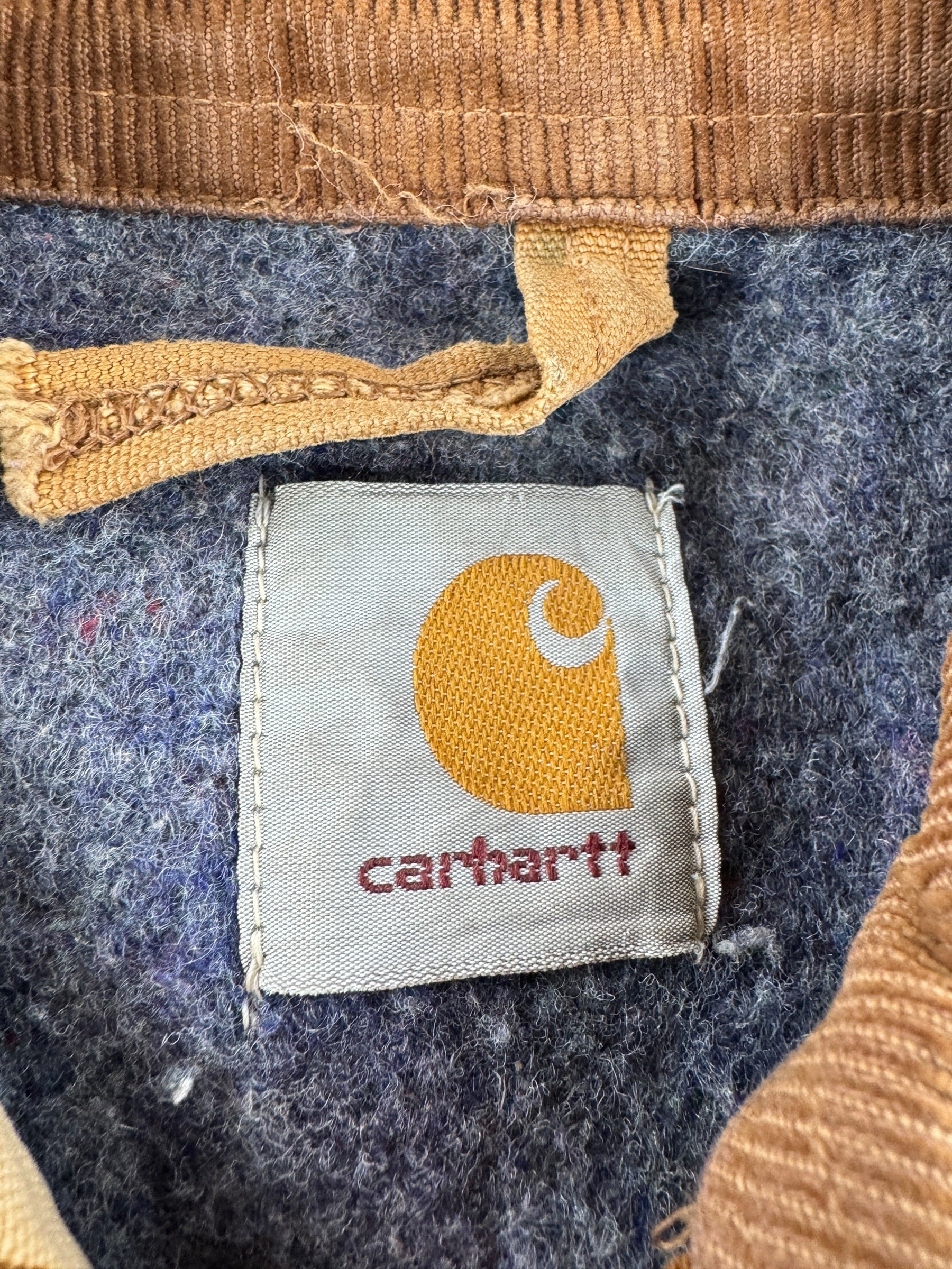 Label on Vintage 90s Carhartt Detroit Jacket SZ XL