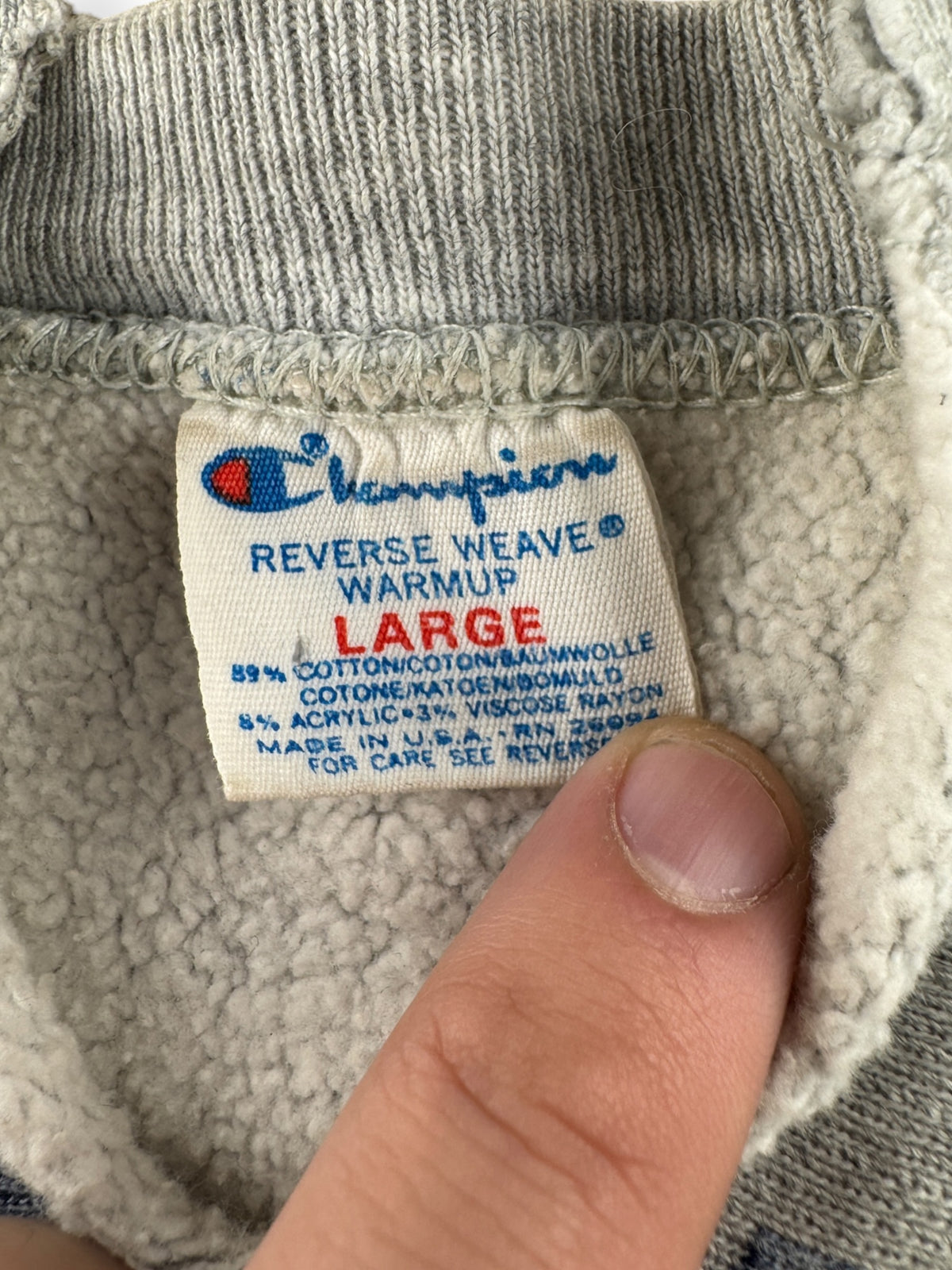 Tag on Vintage Pi Beta Phi Cut Champion Reverse Weave Crewneck SZ L