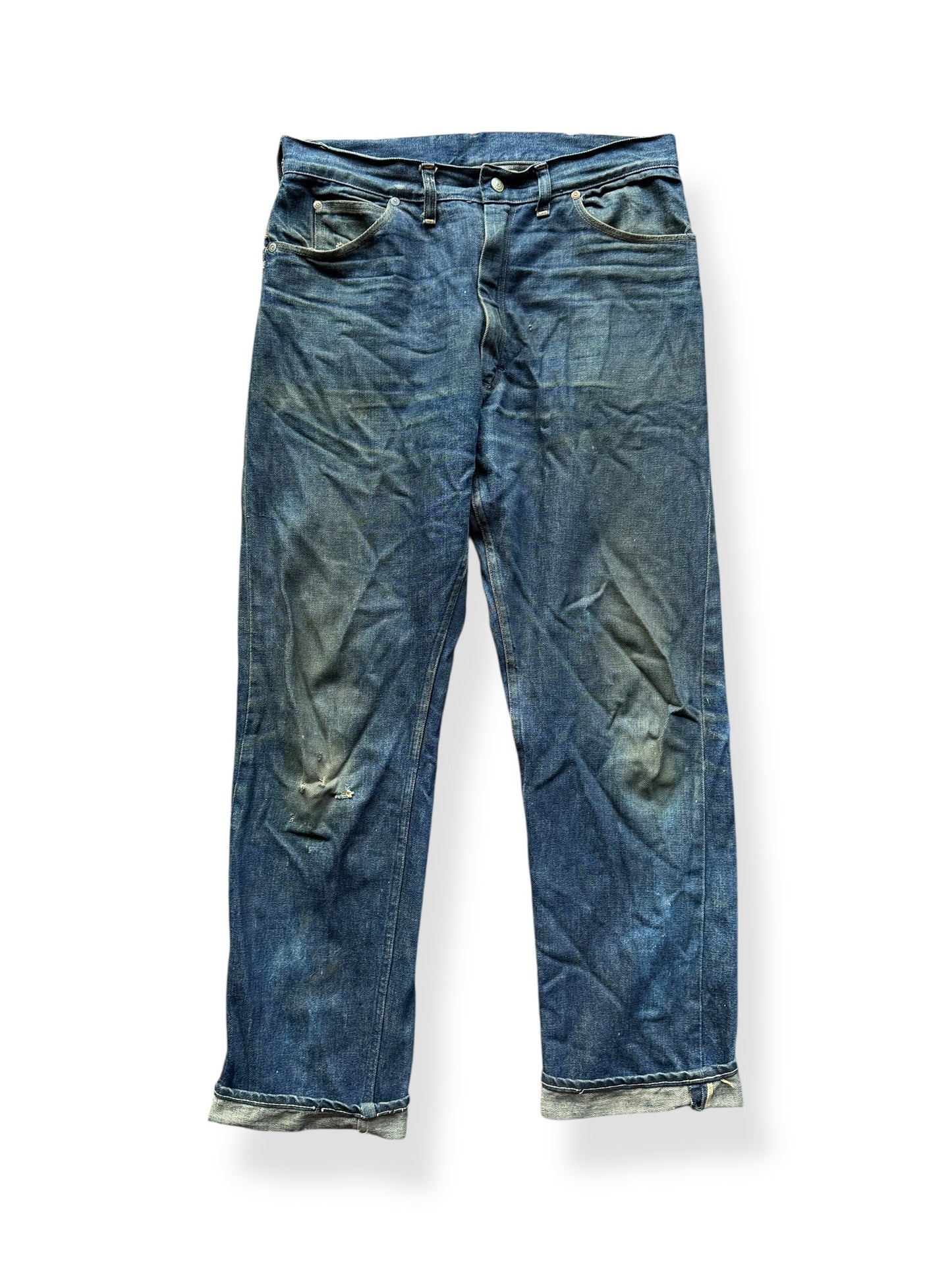 Front of Vintage Dark Wash Penney's Foremost Half Selvedge Jeans W33