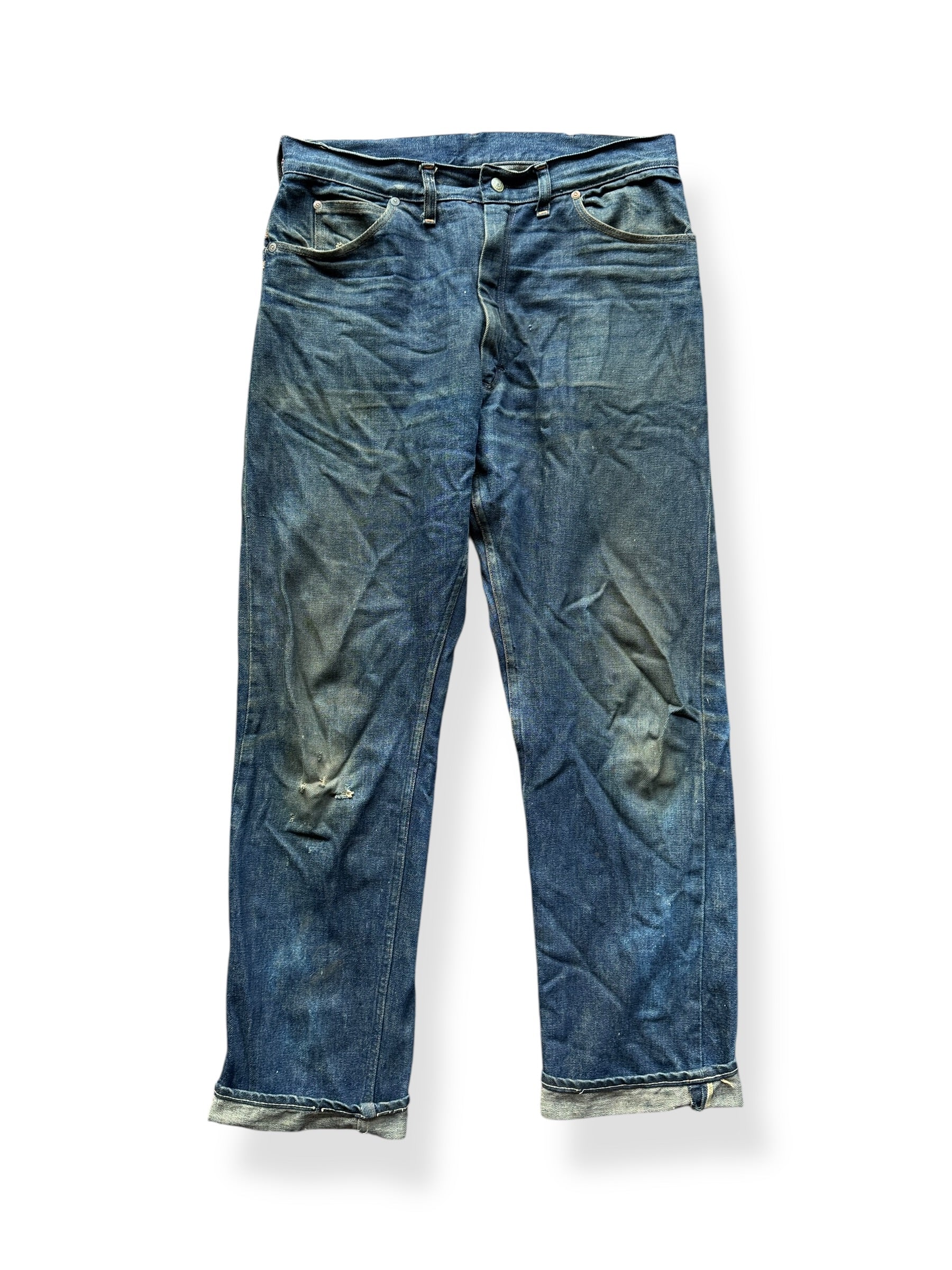 Front of Vintage Dark Wash Penney's Foremost Half Selvedge Jeans W33