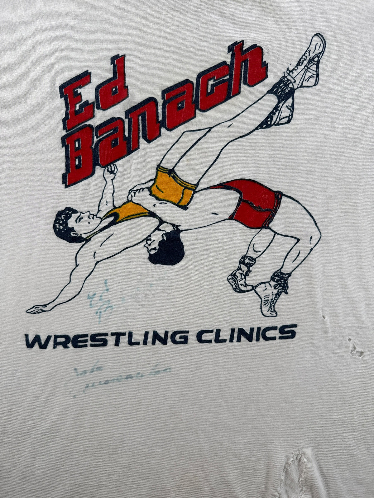 Front graphic on Vintage Wrestling Tee SZ M
