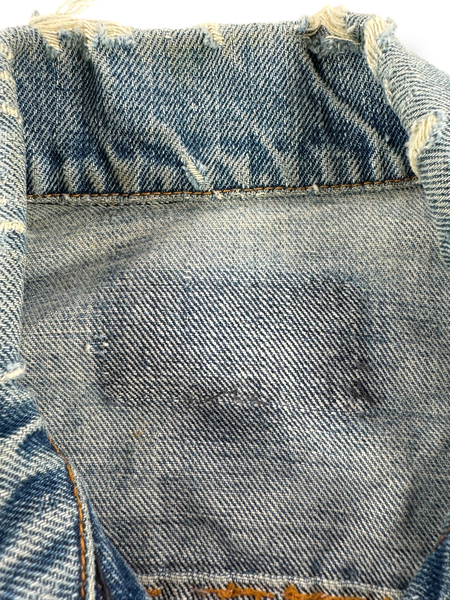 Missing Label on Vintage Levis 2 Pocket Trucker Jacket SZ S AS IS